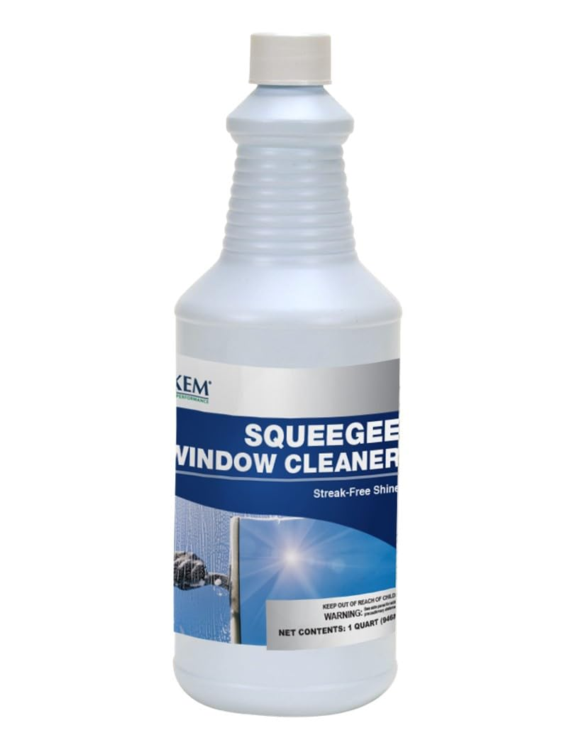 3480 Squeegee Window Cleaner - Concentrated Ammonia Free Non-Streak Cleaning Solution for the Professional and Homeowner - 32Oz (Makes 32 Gallons of Cleaning Solution)