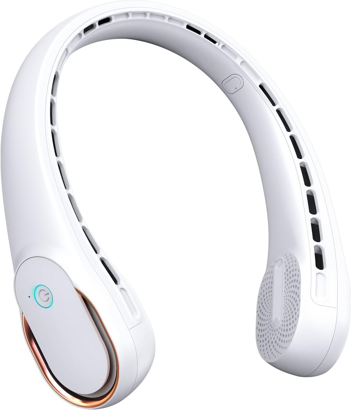 Neck Fan, Portable Personal Fan Strong Wind, 4000Mah, Air Volume,360° Cooling, No Hair Twisting, Air Volume on  Sides, Non-Slip, Quick Charge, Long Use Time, Birthday Gift for Women, Dad, Men