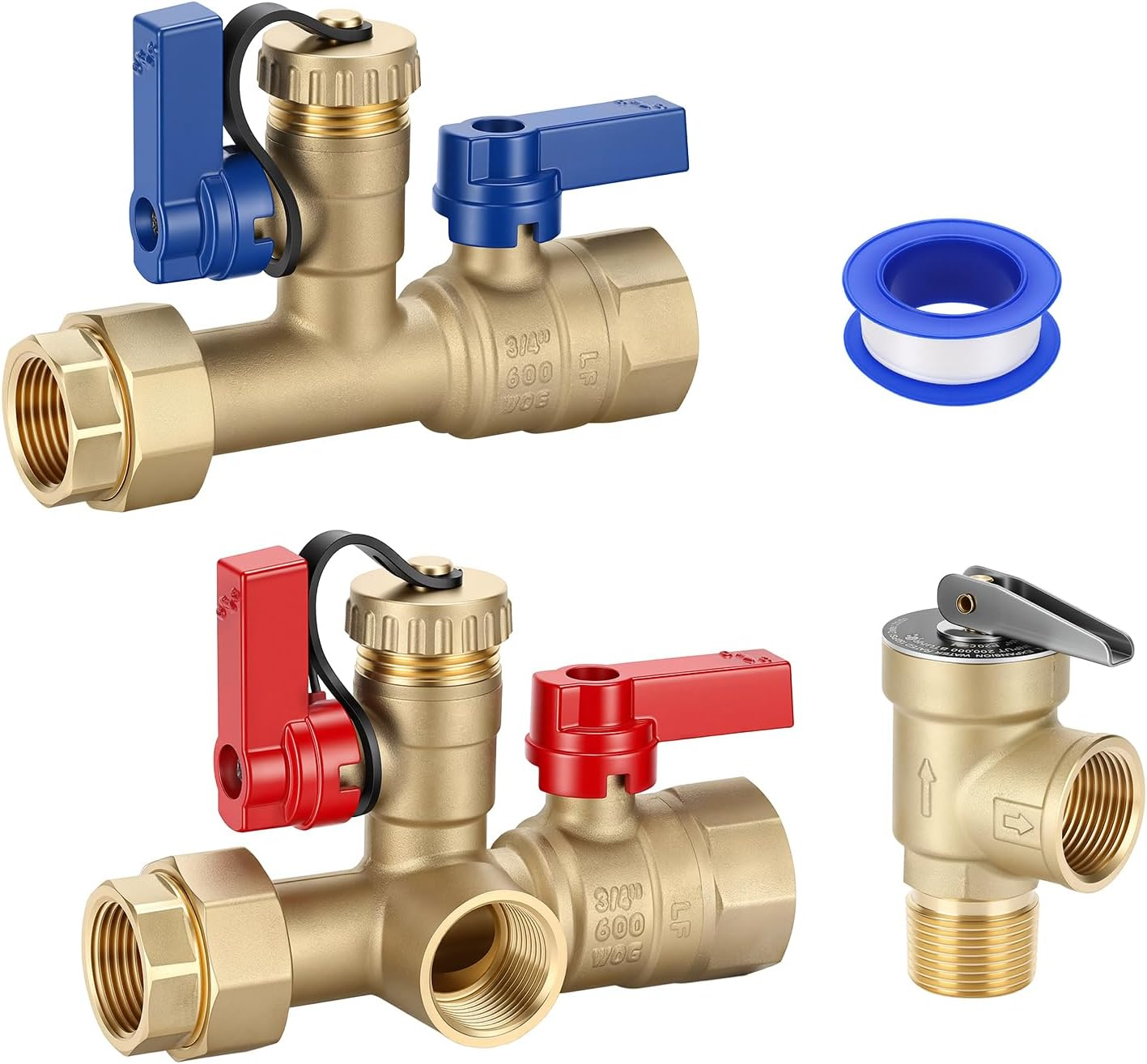 Inc - 1 Inch IPS Tankless Water Heater Isolation Service Valve Kit – Female to F