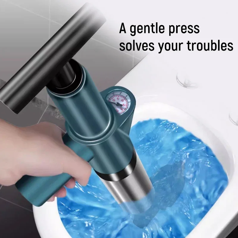 Air Pressure Drain Cleaner Toilet Air Plunger Manual Air Powered Drain Unclogger High Pressure Drain Cleaner for Sink and Toilet