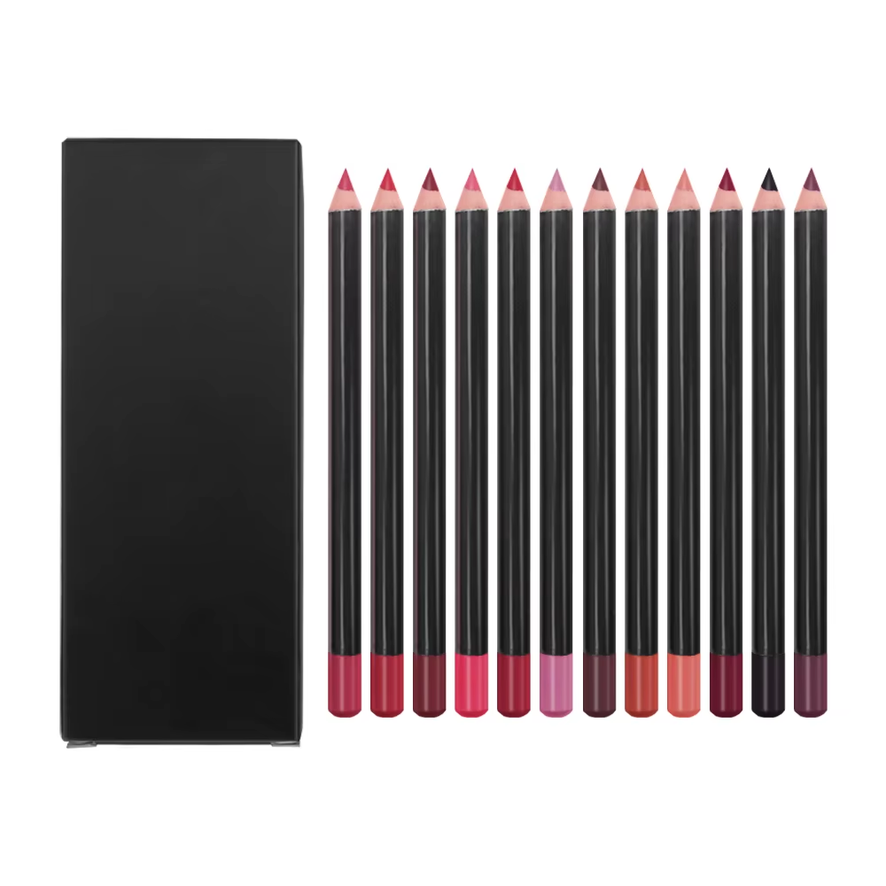 Wholesale 12Pcs Waterproof Lipliner Pen Set Matte Long Lasting Lip Makeup Soft Natural Portable Lip Liner Exquisite Cosmetic