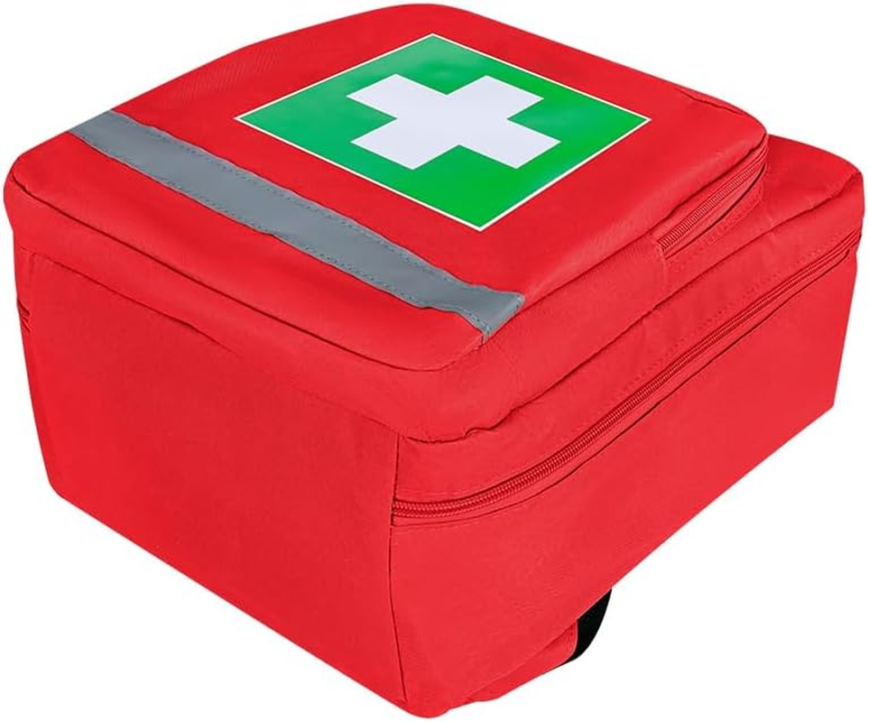 Red Emergency Backpack First Aid Bag Empty Medical First Aid Rucksack Treatme... - Picture 8 of 15