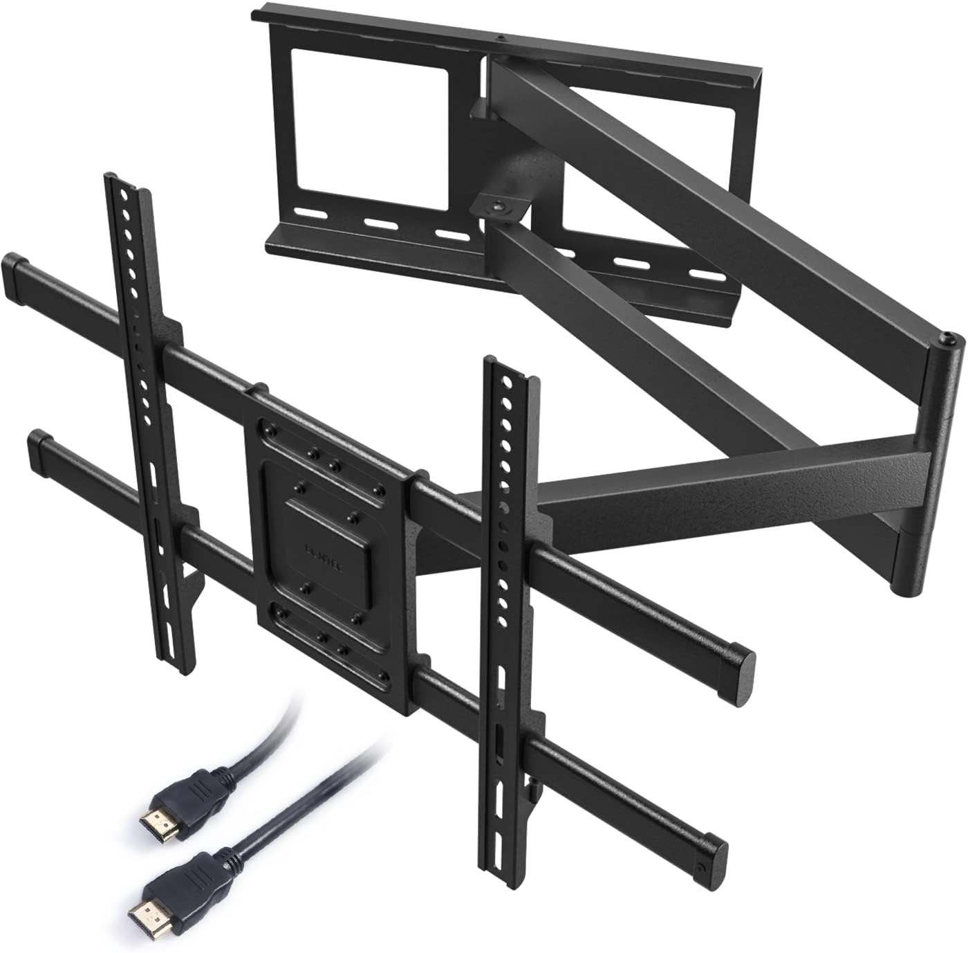TV Wall Mount with Extra Long Extendable Arm for 32-75 Inch Tvs, Holds up to 132Lbs, Full Motion Dual Arm TV Bracket with Tilt, Swivel, Level Adjustment, Max VESA 600X400Mm, Wide Compatibility