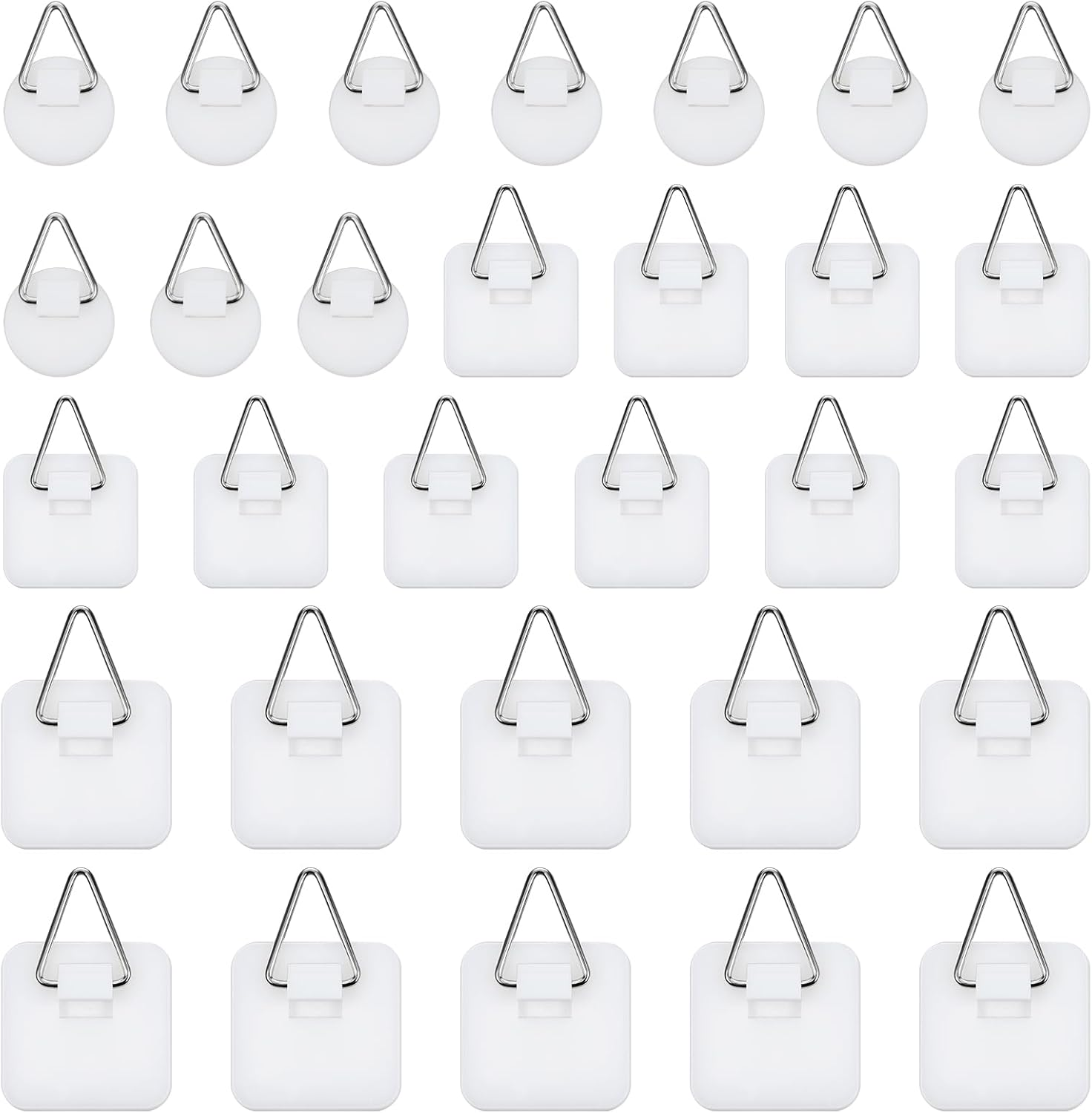 30 Pcs Adhesive Picture Hanger Adhesive Hooks for Hanging Pictures without N...