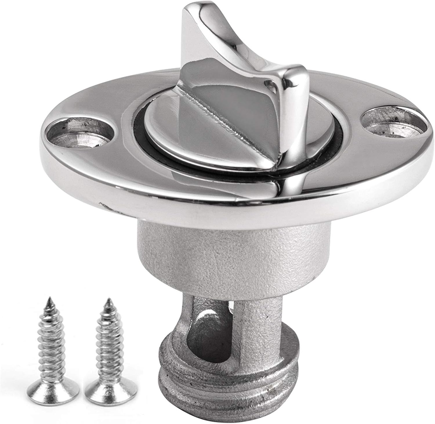 Tapon desague oval marino acero 316 con anillo sellado para orificio 1 pulgada