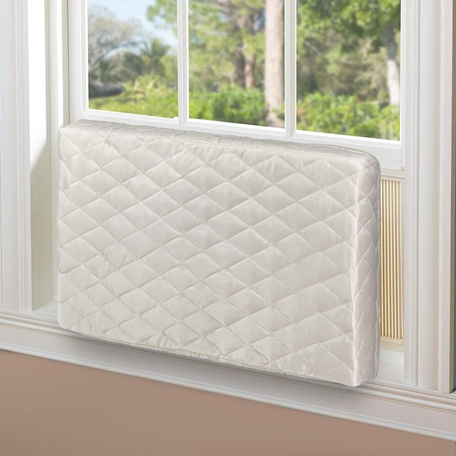 Air Conditioner Cover Inside,Window AC Unit Cover Double Insulation with Elastic