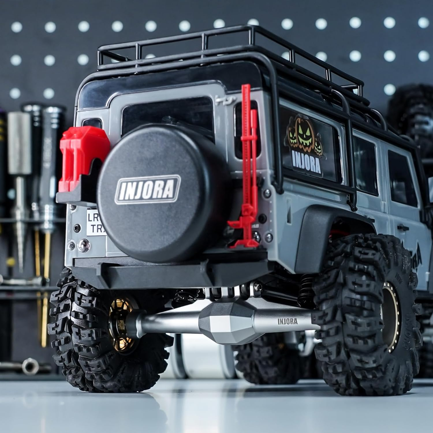 INJORA +4mm Diamond Axles with Lay Down Servo Mount & Links for 1/18 TRX4M(Si... - Picture 8 of 14