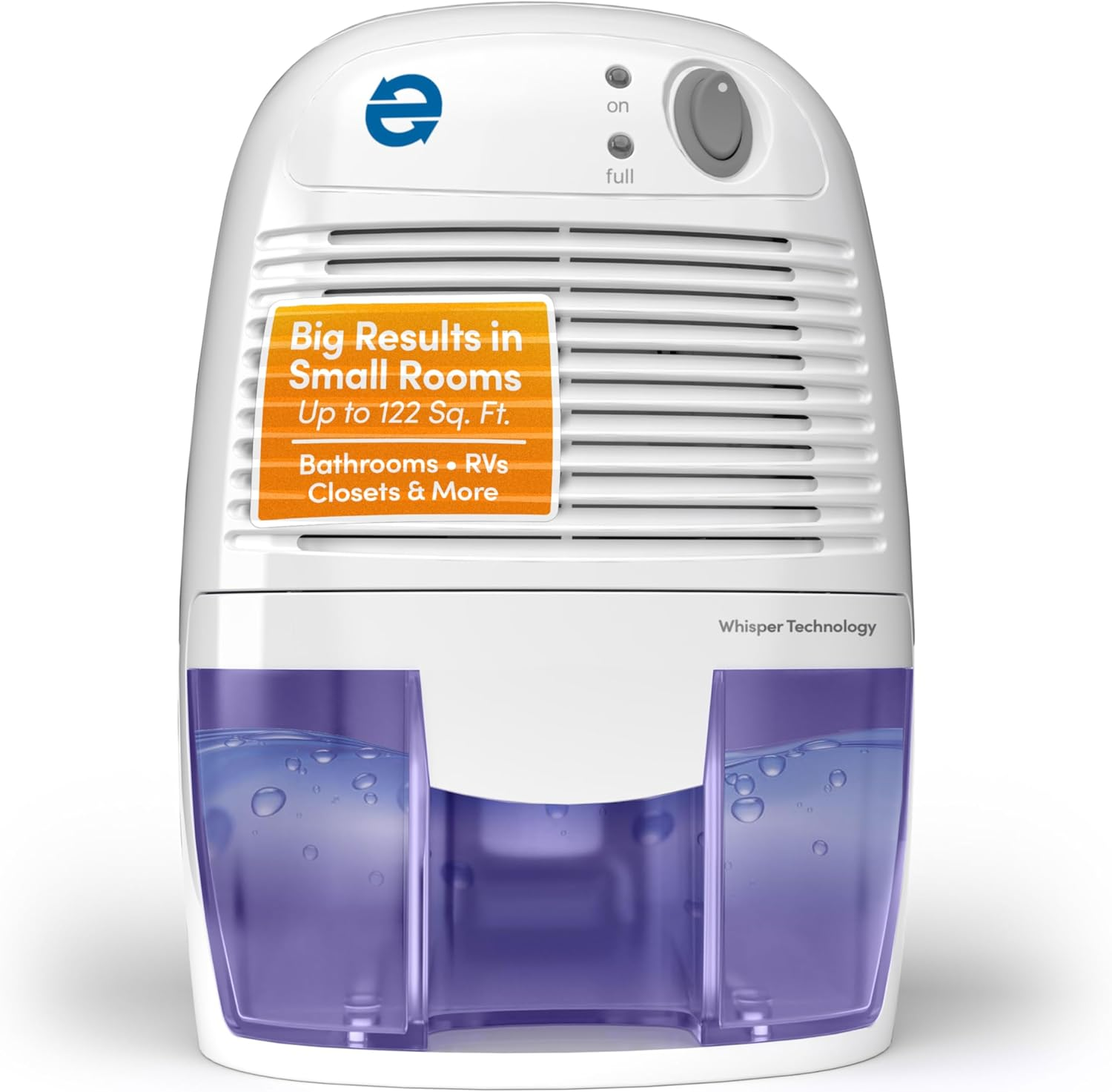 EDV-1100 Whisper-Quiet 16 OZ Dehumidifier with Auto Shut off and Restart for Small Spaces in Your Home, RV, Automobile, and Storage up to 122 Sq. Ft | for Home, RV, Automobile & Storage | Whisper-Quiet | Auto Restart | up to 122 Sq Ft Coverage
