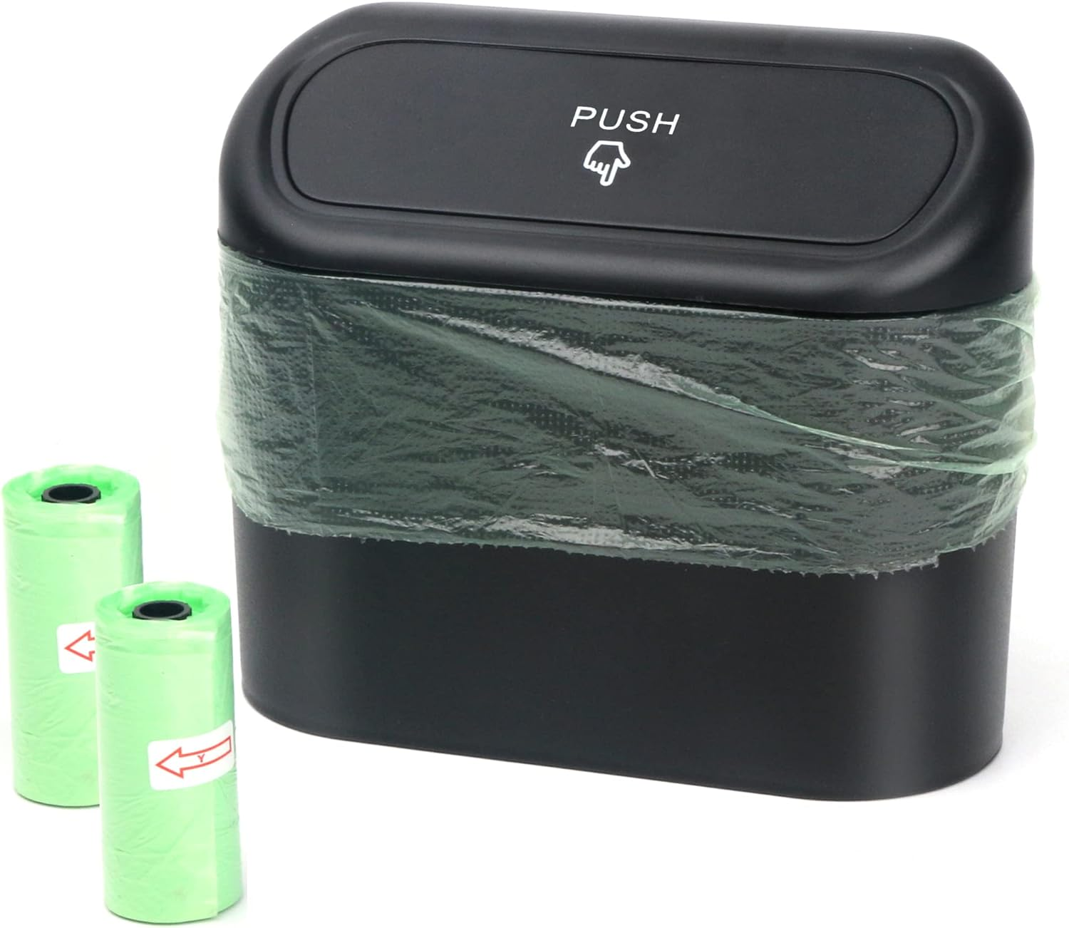 Petite Poubelle De Voiture Avec Couvercle, Étanche, Boîte De Rangement Suspendue Portable, Pour Bureau (Black-1Pc)