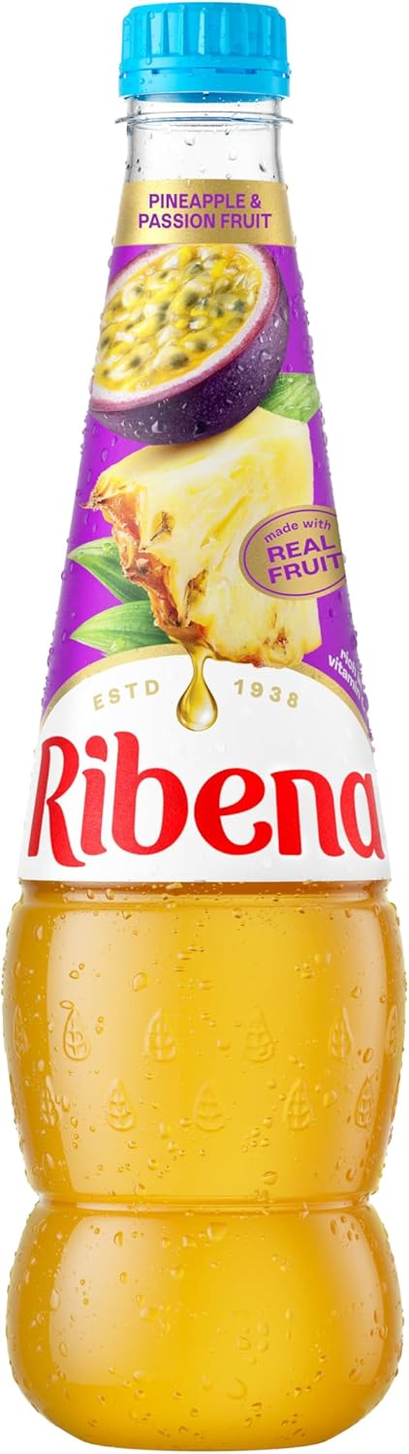 Ribena Pineapple & Passion Fruit Juice Drink – No Added Sugar, Real Fruit 1L