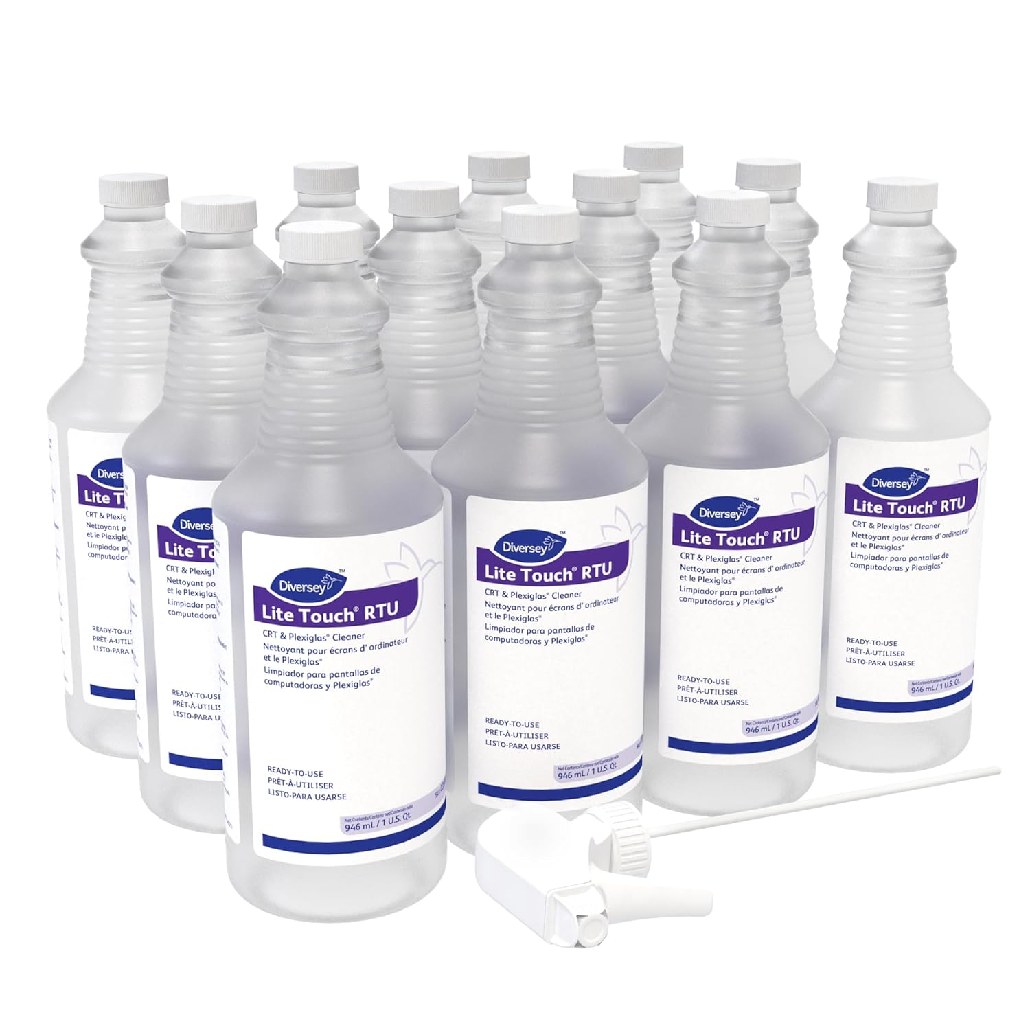 03970. Lite Touch CRT & Plexiglas Cleaner, Dissipates Static Charge & Repels Dust on Glass, Screens & Displays, Ready-To-Use Spray, 32-Ounce (Pack of 12)