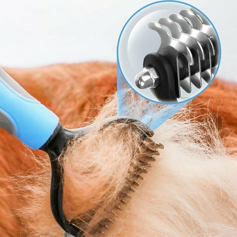 Dog Pet Cat Grooming Comb Brush Undercoat Rake Dematting Deshedding Trimmer, ... - Picture 7 of 10
