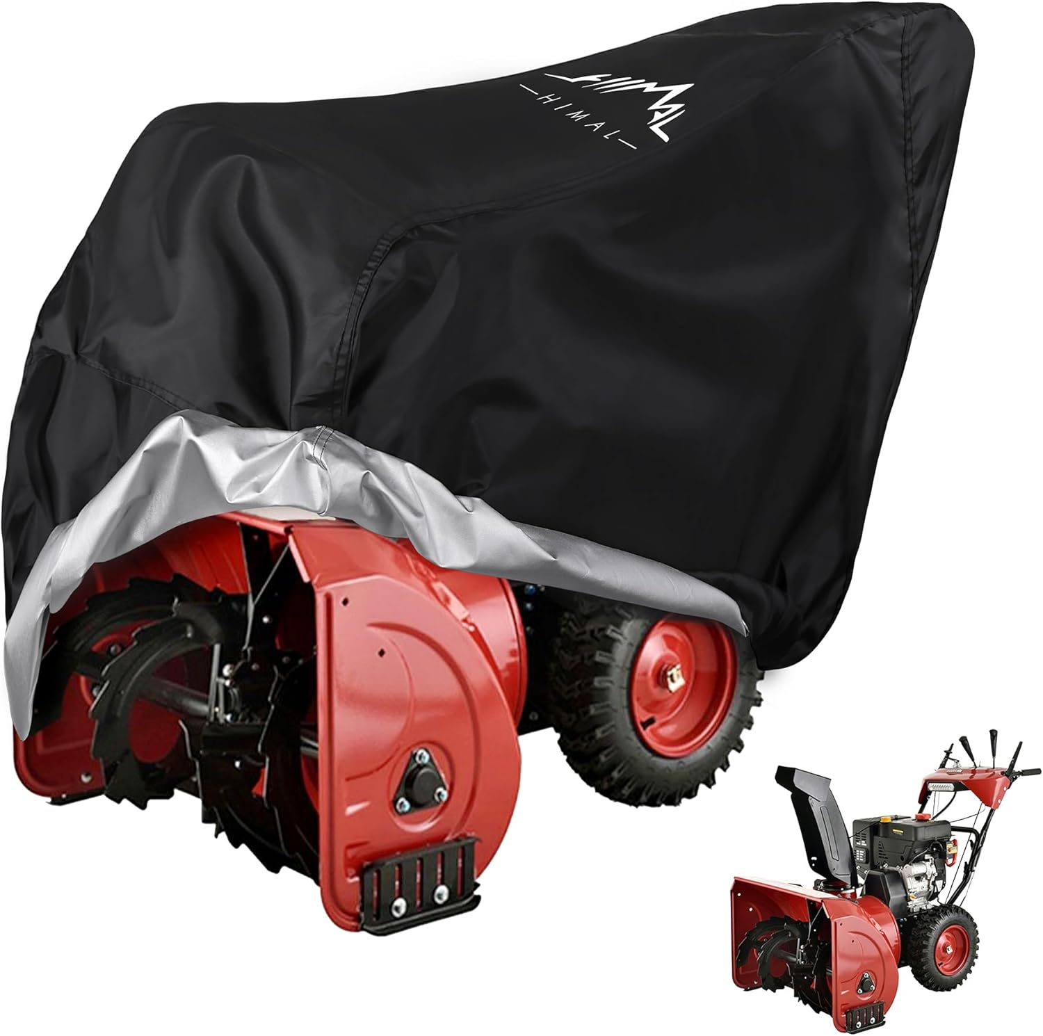 Outdoors Snow Blower Cover-600D Heavy Duty Polyester,Waterproof,Uv Protection,Universal Size for Most Electric Two Stage Snow Blowers 47
