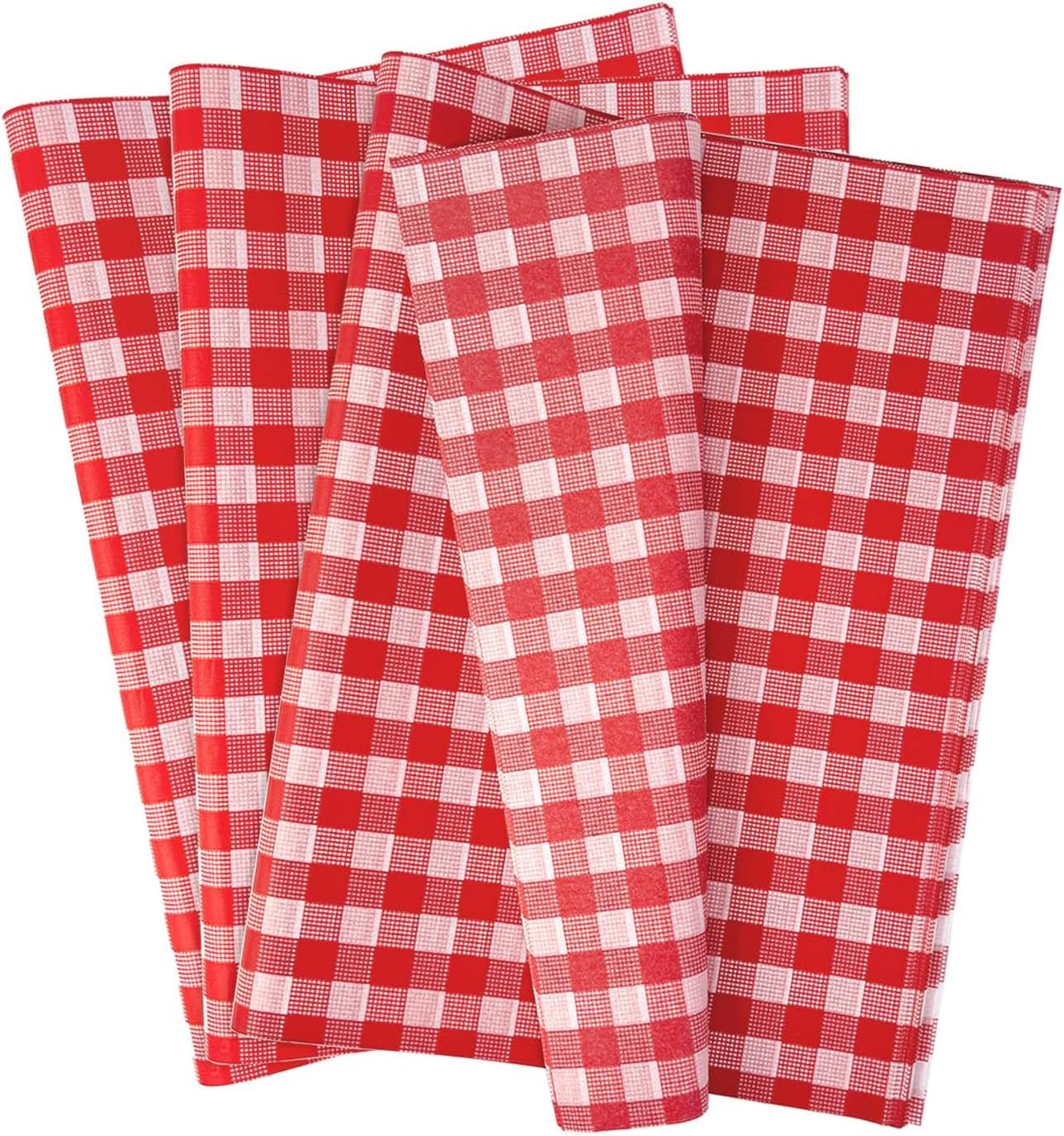 100 Sheets Gingham Tissue Paper 14 x 20 Inches Red and White Checkered Tissue Paper for Gift Bags Bulk Wrapping Papers Gift Papers Tissue for Birthday Gift Packing Crafts