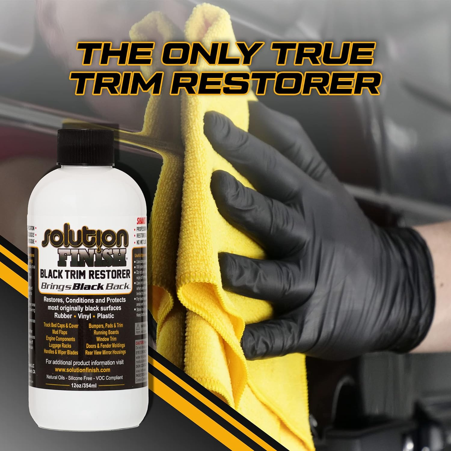 Solution Finish Black Plastic & Vinyl Plastic Trim Restorer - Picture 4 of 13