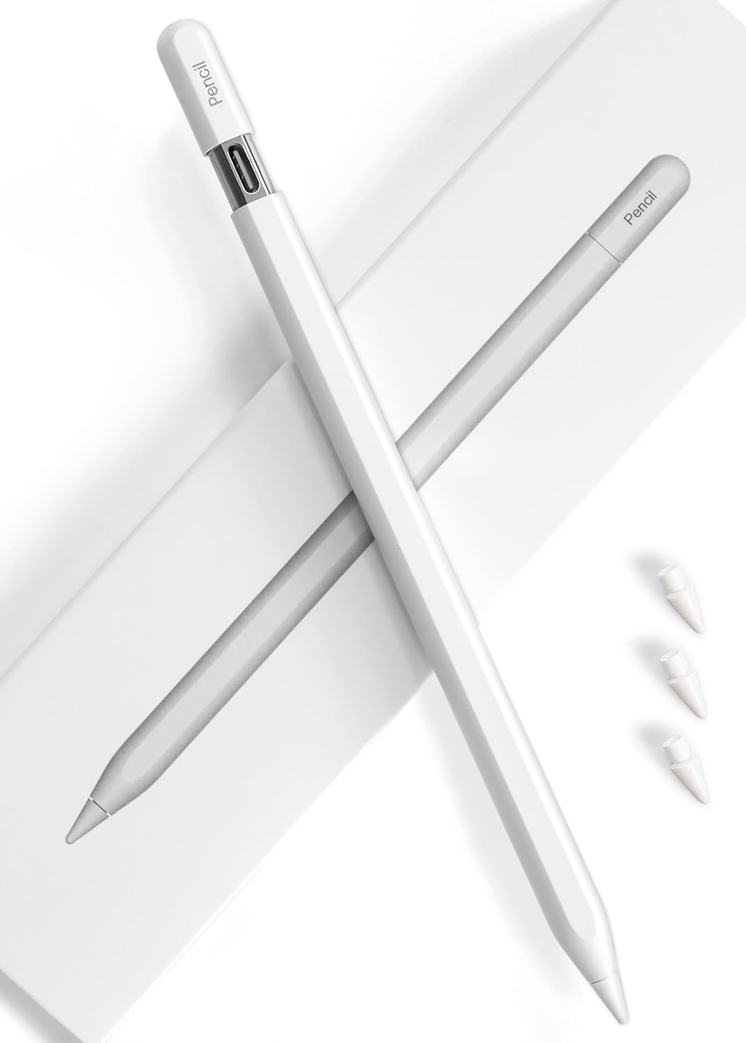Pencil USB-C for Ipad(2018-2025): Slide-Switch, Hidden-Port Stylus with Tilt Sensitivity & Palm Rejection. Compatible with Ipad(6-11Th), Mini(5-7Th), Pro 11