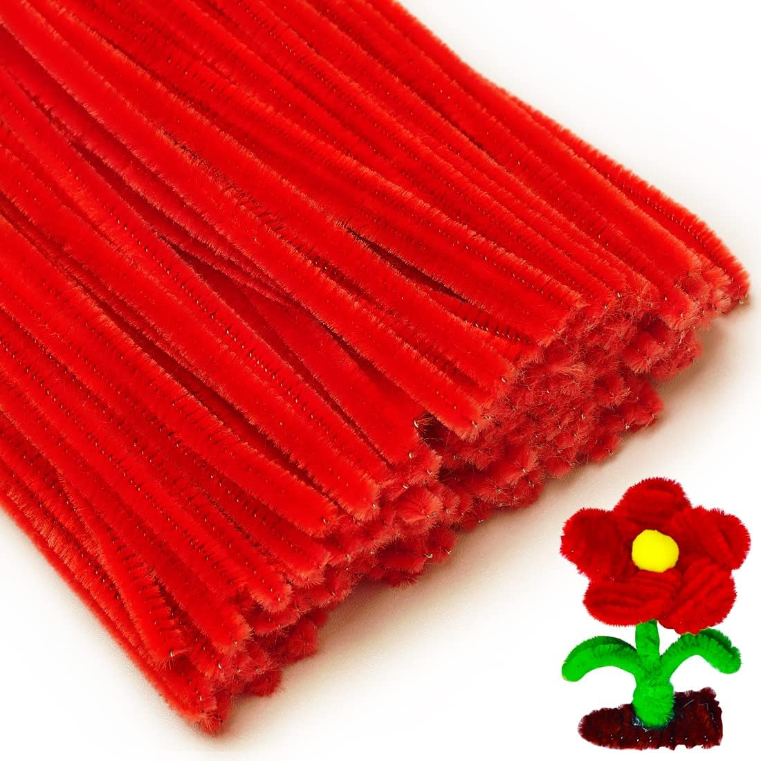 Eppingwin 200pcs Pipe Cleaners, Pink Pipe Cleaners Craft Supplies,Chenille St... - Picture 13 of 14