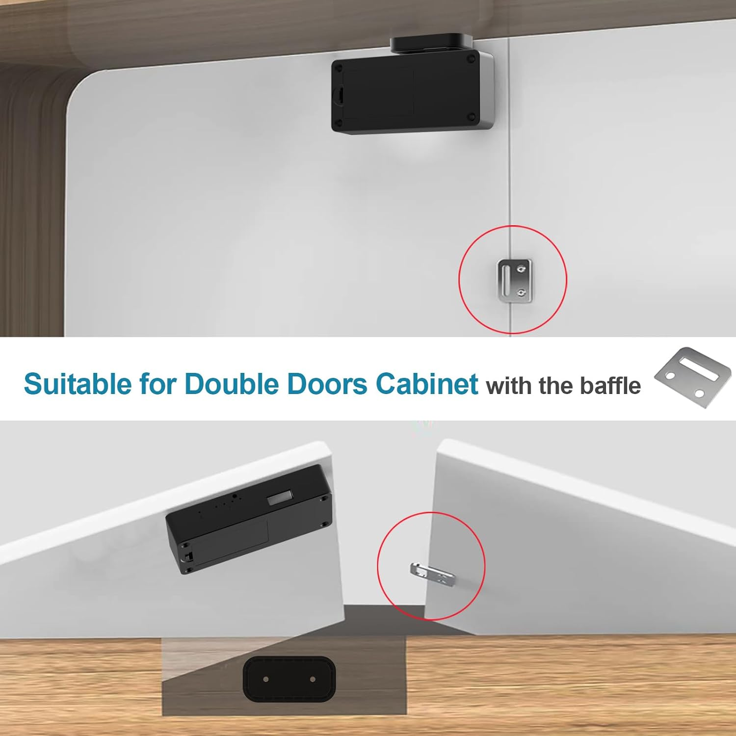 Drawer Lock RFID Card NFC Hidden Cabinet Lock for Kitchen Pantry Furniture eL... - Picture 7 of 14