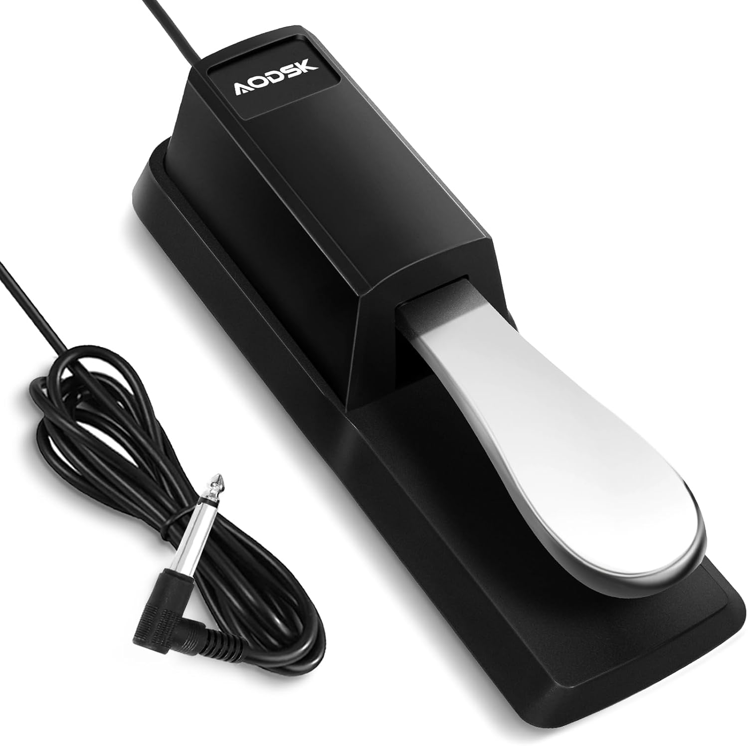 Sustain Pedal, Universal Piano Pedal for Digital Piano/Electronic Keyboard/Midi Keyboard Synthesizer, with Polarity Switch, 1/4'' (6.35Mm) Input Plug