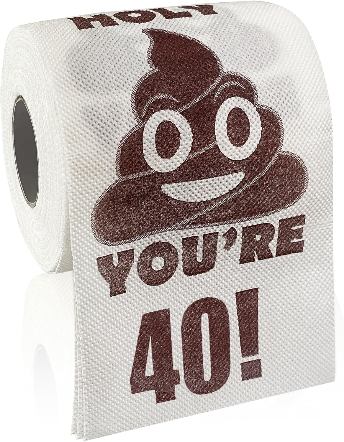 Happy 40Th Birthday Gifts, 3-Ply Funny Toilet Paper Roll, Holy Poop You'Re 40 Printed Toilet Paper Gag Gift, Pranks & Surprises Bathroom Decor for Boys Son and Girls, Cheers to 40 Bday Party Supplies