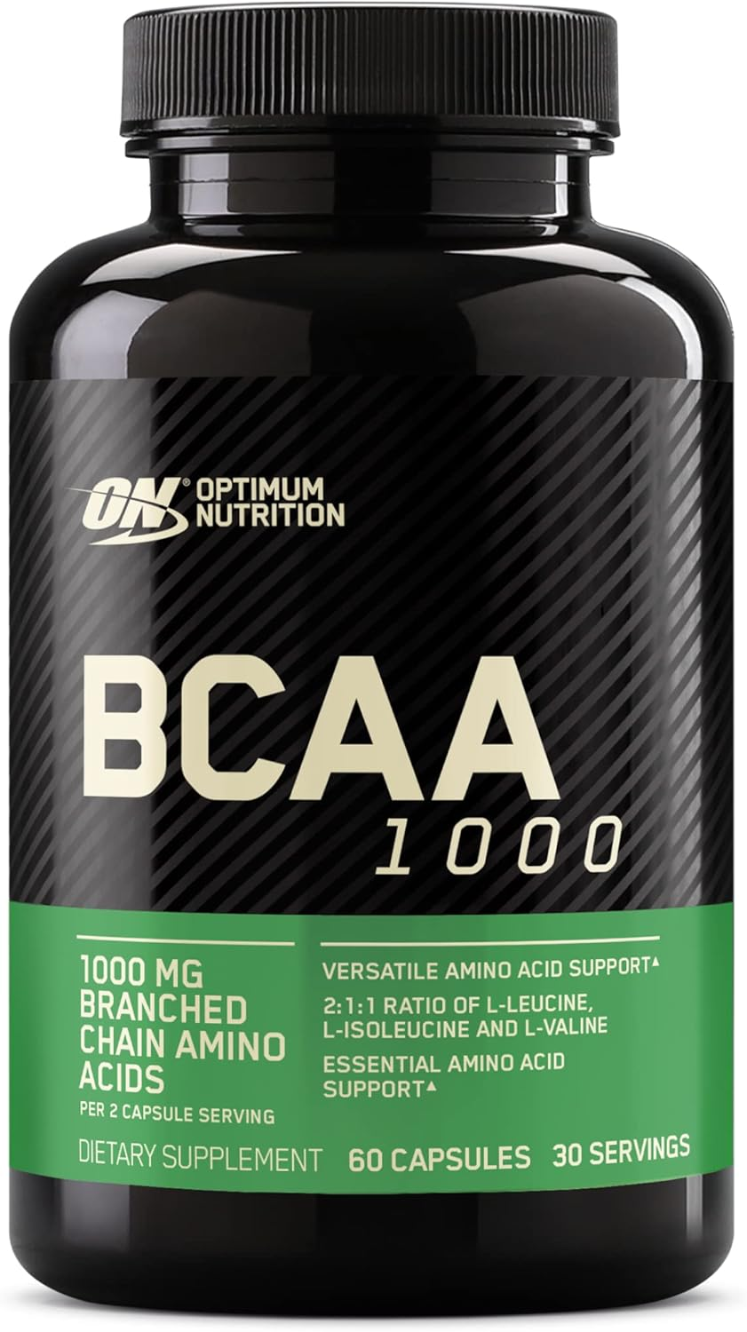 Optimum Nutrition BCAA 1000, 1,000 mg, 60 Capsules (500 mg per Capsule)