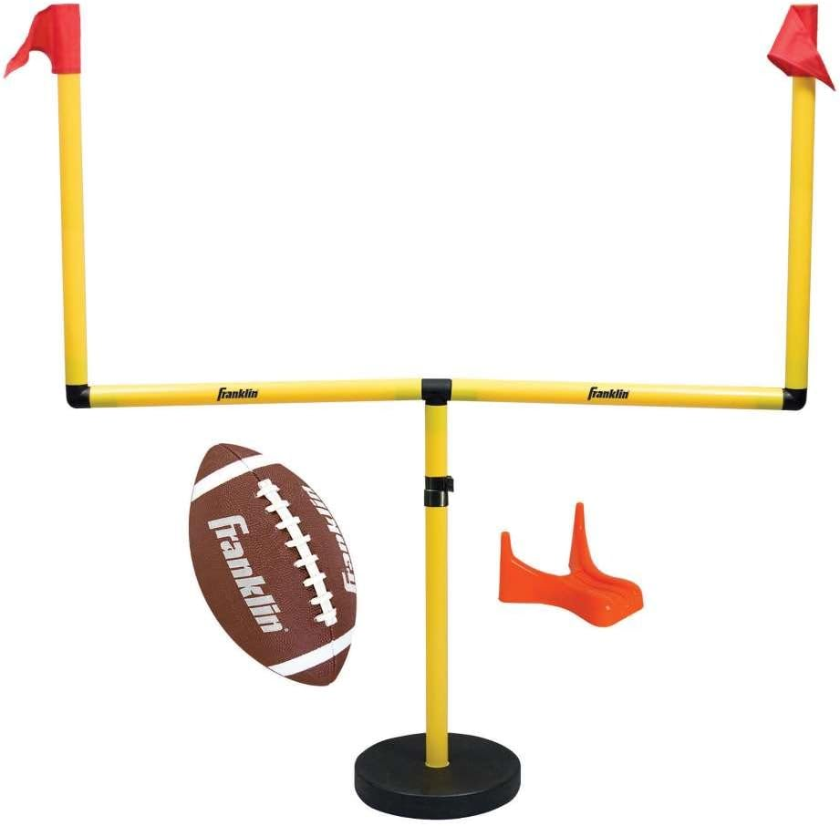 Youth Football Goal-Post Set — Kids’ Football Goal Post with Mini Football — Fun Football Goal for All Ages — Easy Assembly — Adjustable Height — Weighted Base