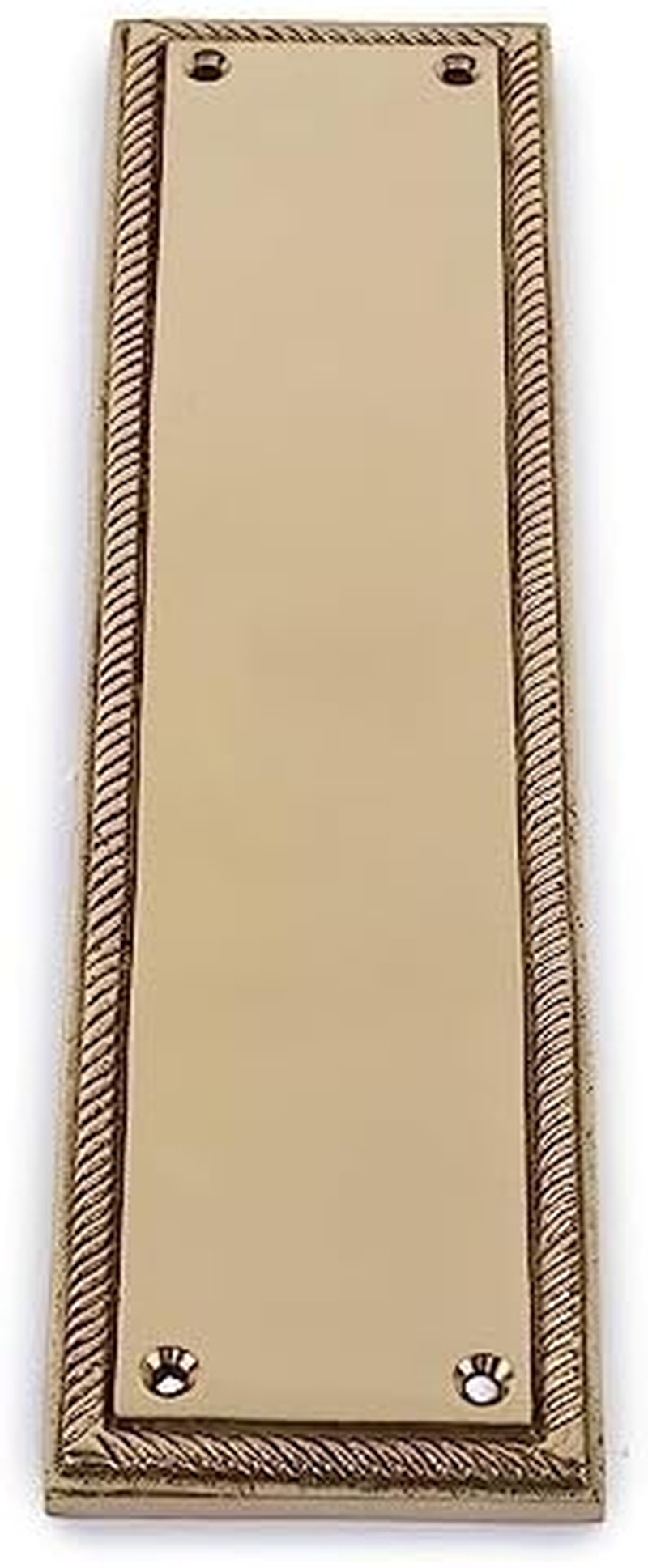 Brass Georgian Push Plate 11.7 X 2.99 X 0.27 Inch for Door (Polished Brass)