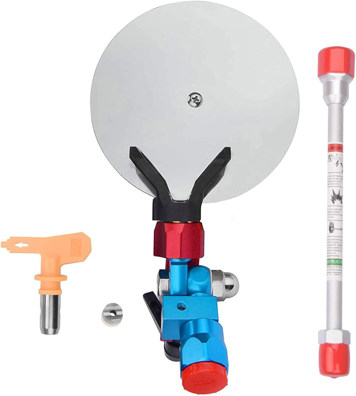 Airless Spray Gun Paint Edger Guide Edge Spray Tool Paint Accessory Extension Airless Paint Sprayer Nozzle 517 Tip 10 Inch Extension Pole DUS8325