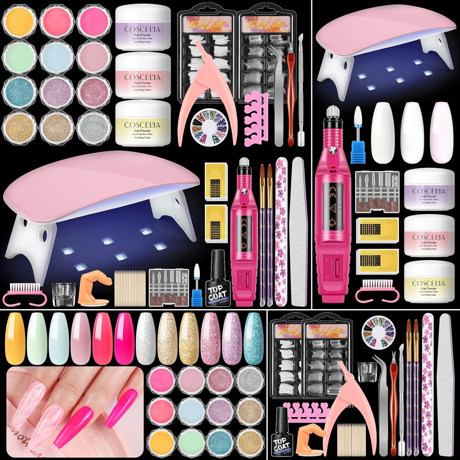 Kit de uñas acrílicas para principiantes con todo lo necesario para uñas acrílicas