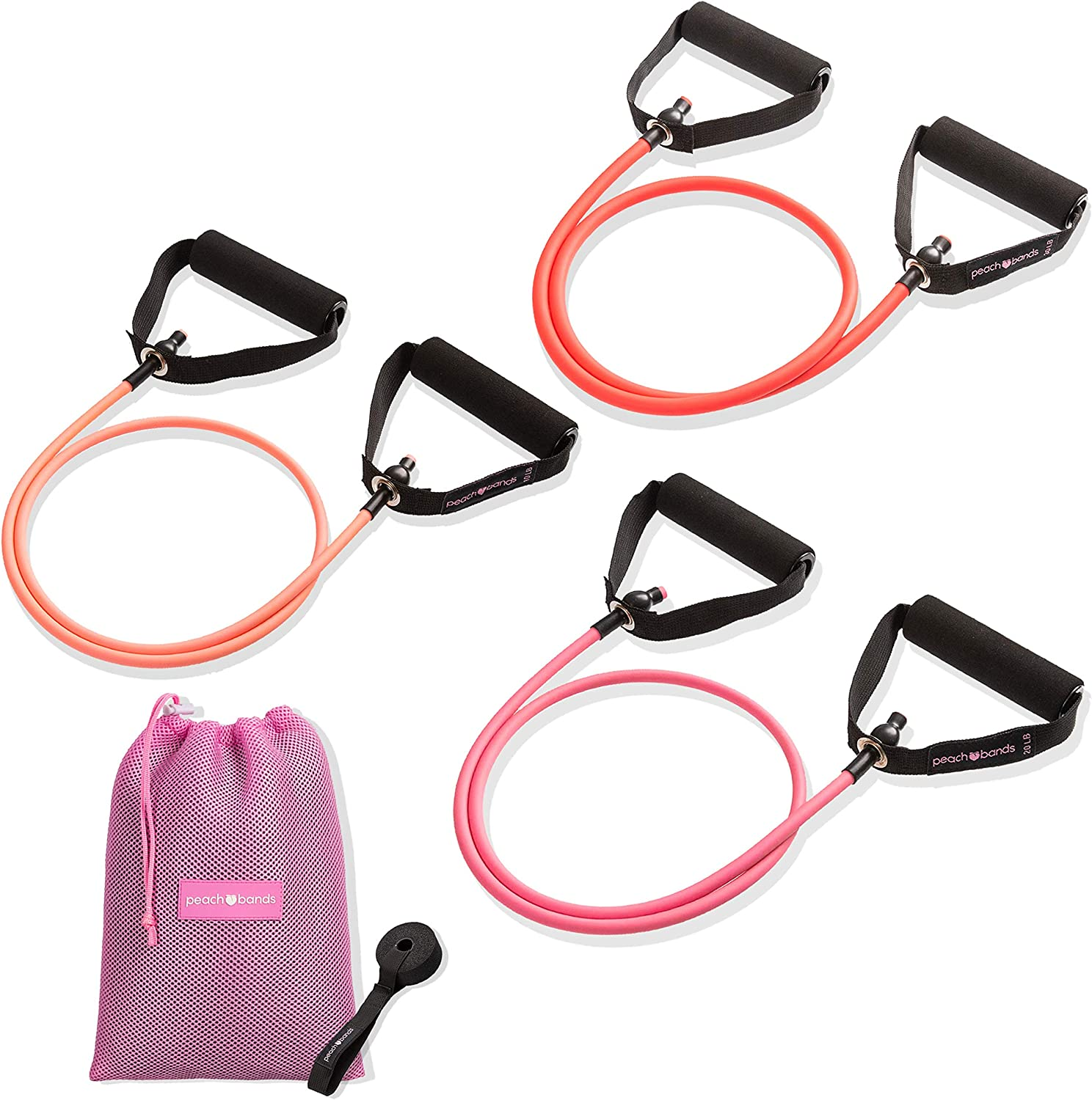Resistance Tube Bands Set - Exercise Bands with Handles, Door Anchor and Workout Guide