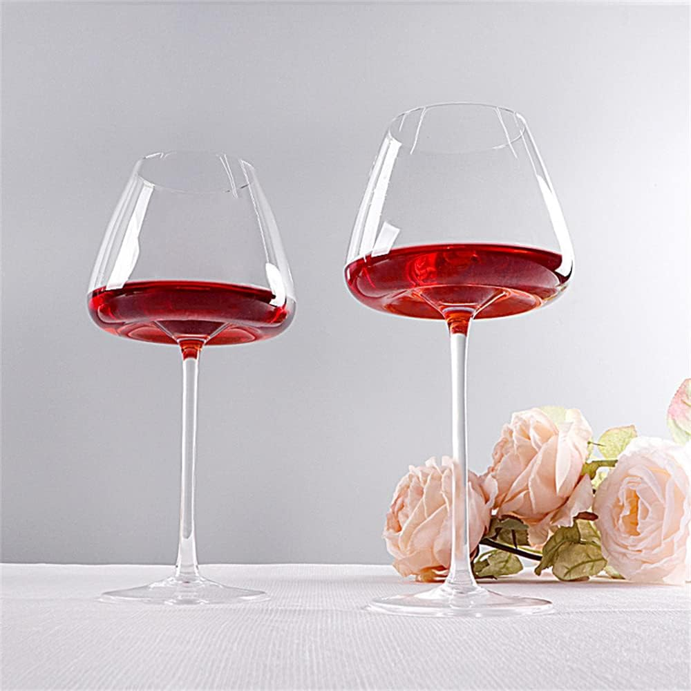 HALAWAKA Lead-Free Crystal Concave Bottom Red Wine Glasses Goblet(2PC) - Blac... - Picture 2 of 16