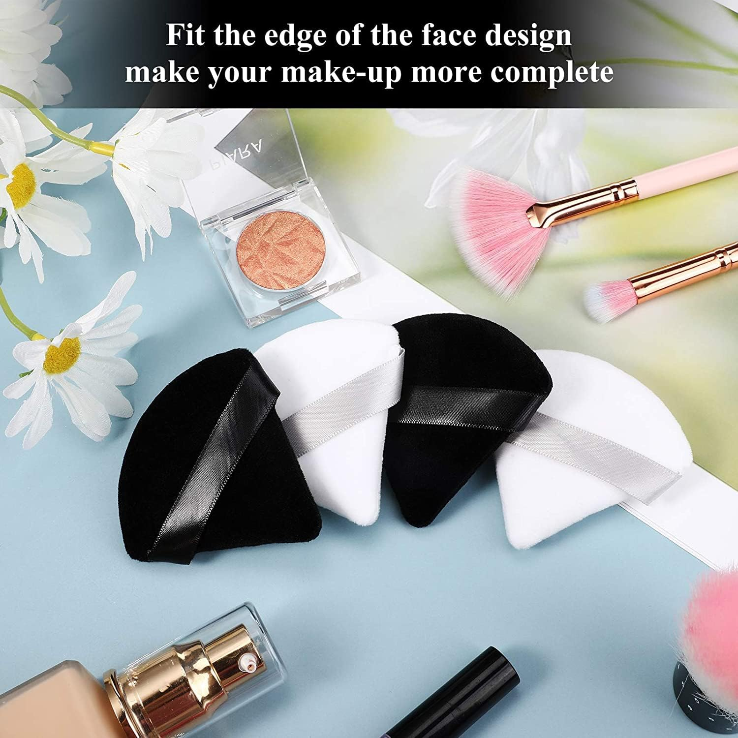 Maitys 12-Piece Triangle Powder Puff Set for Face Makeup - Soft, Washable, Re... - Picture 8 of 23