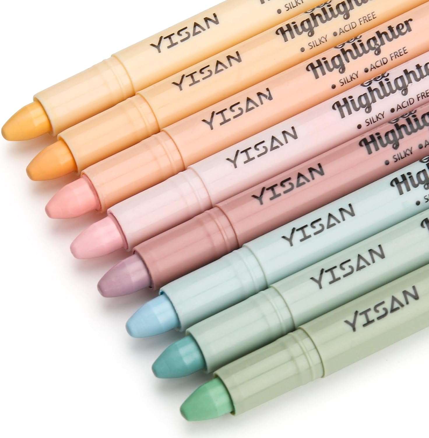 Marcadores biblia secos sin traspaso 8 colores pastel resaltadores suaves ideals
