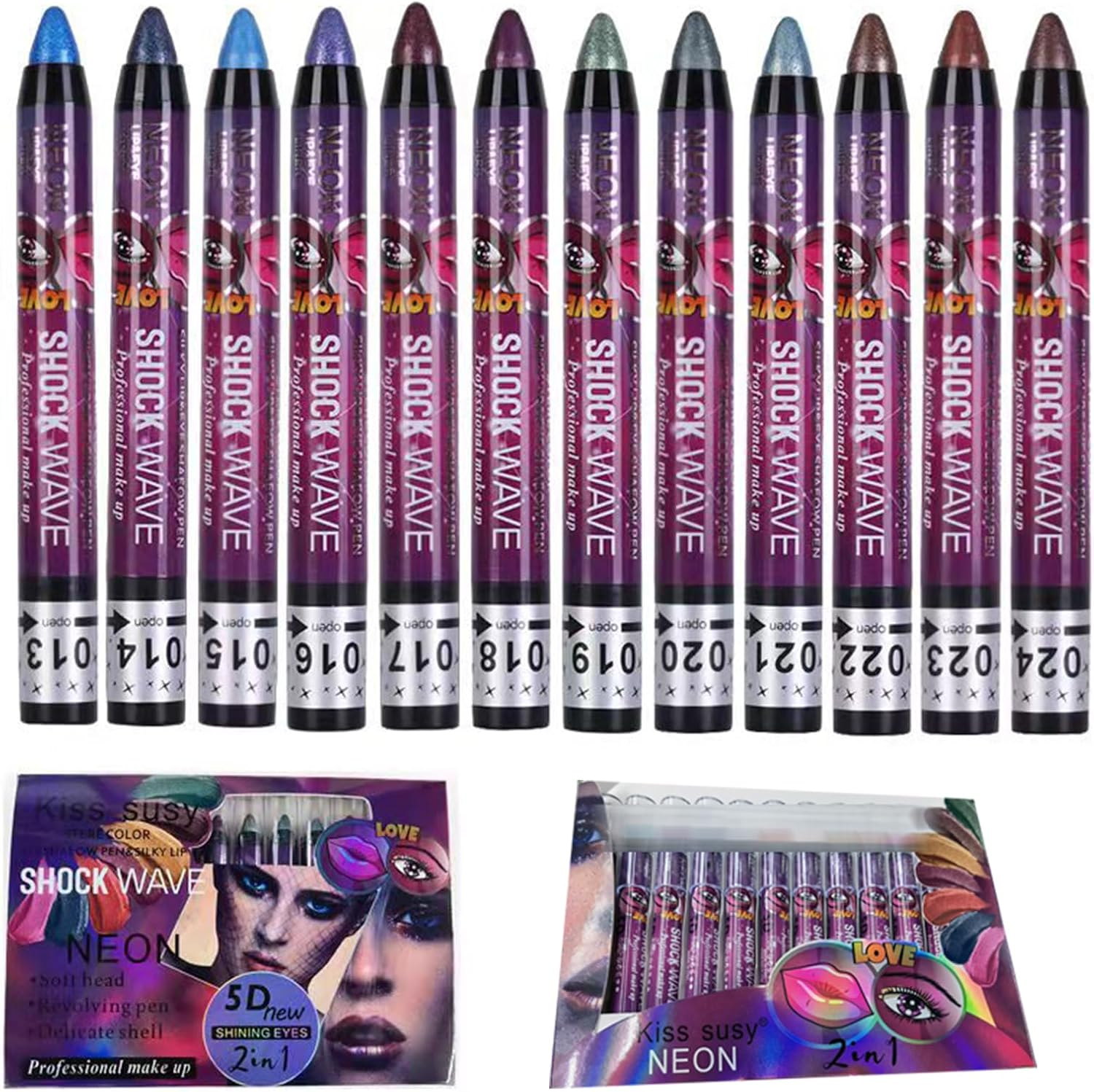 EnMart Eyeshadow Stick, Glitter Smooth Eyeshadow Pen, Matte Eye Shadow Stick,... - Picture 14 of 15