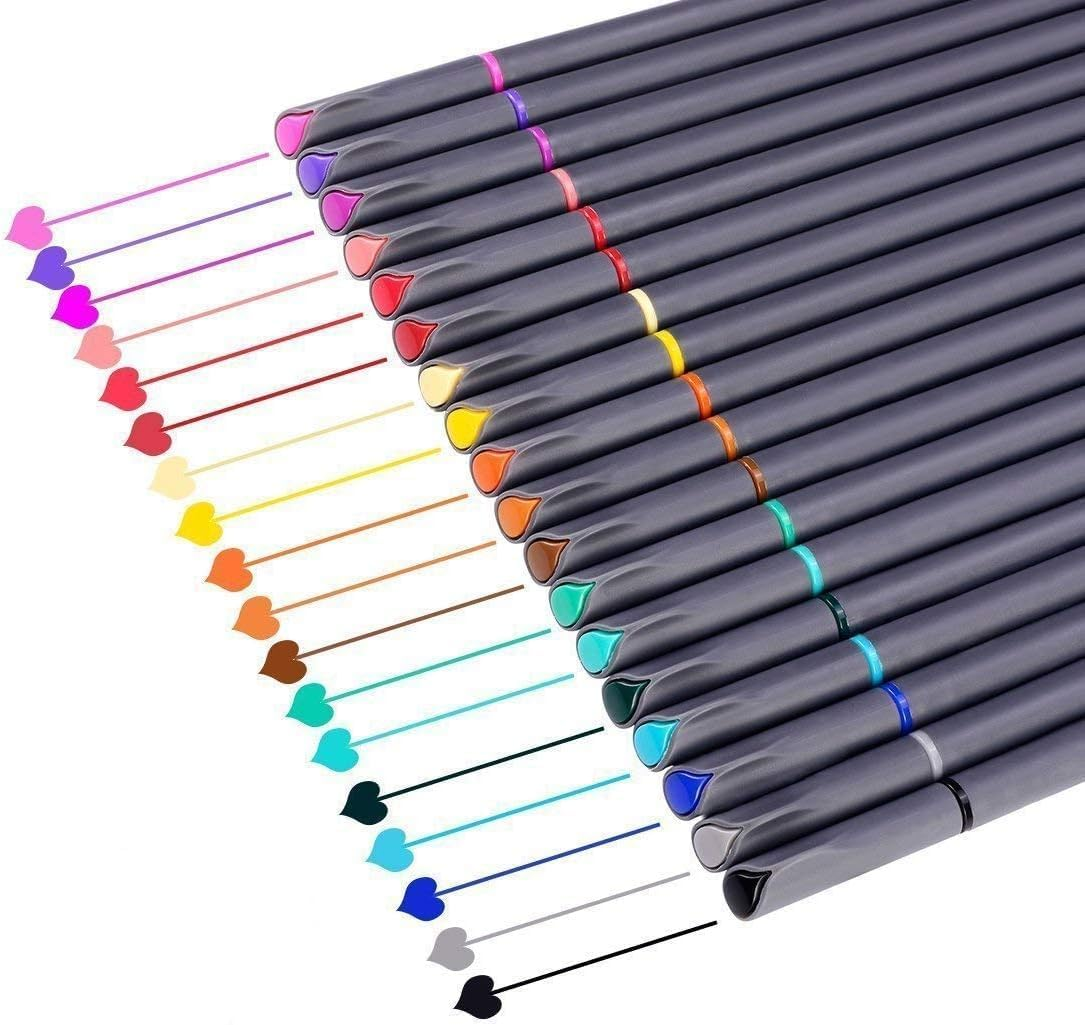 Journal Planner Pens Colored Pens, Office School Supplies, Fine Point Fineliner Drawing Art Markers for Bullet Journaling Scrapbooking Notebook Writing Note Taking Calendar Stationary, 18-Color