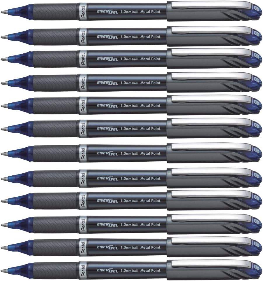 Pentel EnerGel Liquid Gel Pen 1.0mm Bold Nib Capped Black Ink, Box of 12 Pens... - Picture 11 of 13