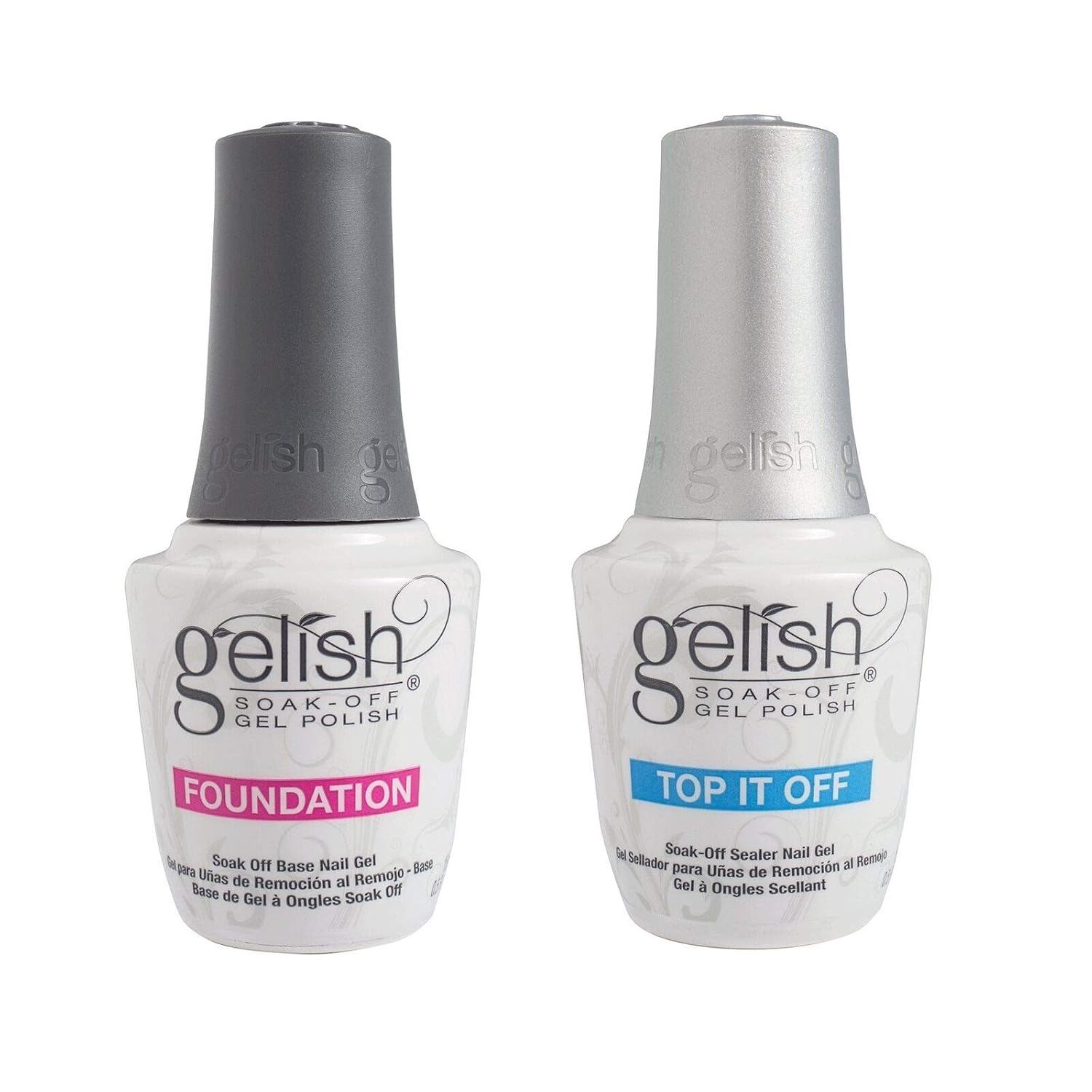 Gelish Dynamic Duo Soak off Gel Nail Polish - Foundation Base and Top Sealer