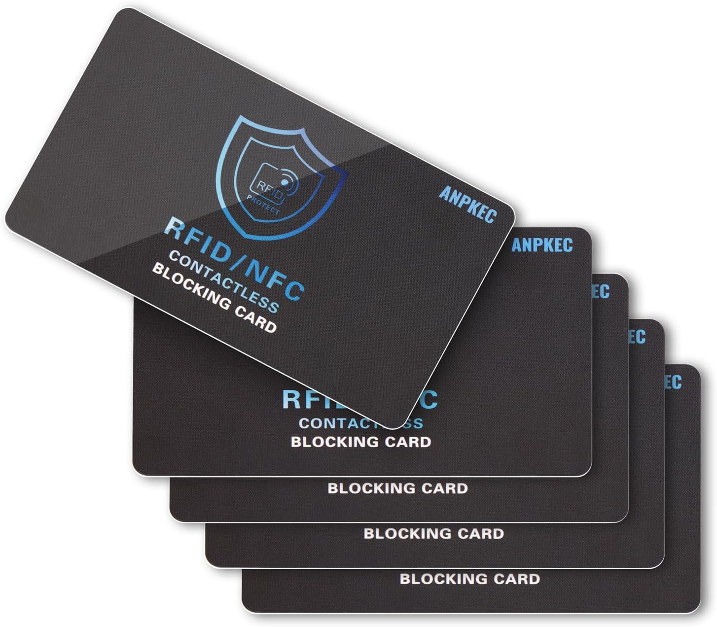 RFID Blocking Card 5 Pack Slim RFID & NFC Blocker for Men & Women 1 Card 