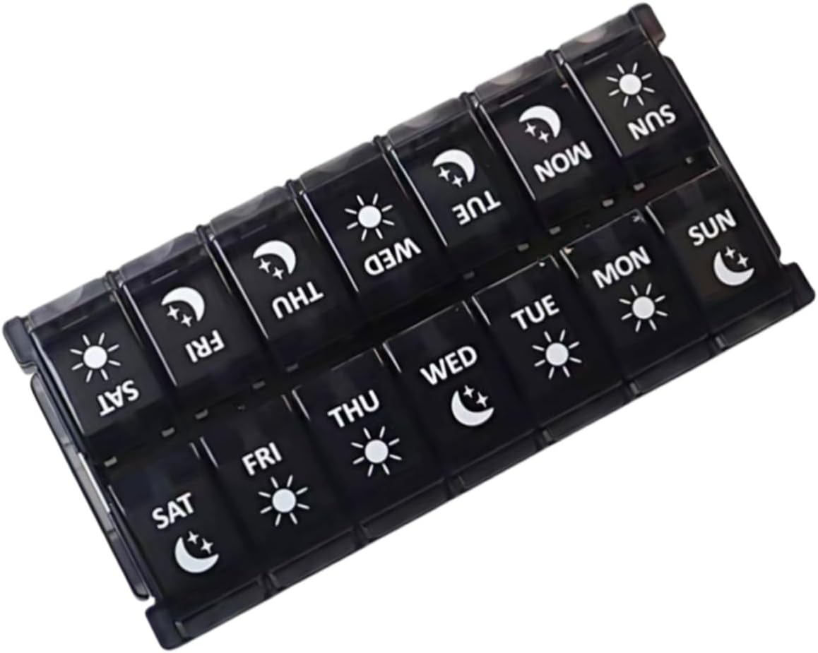 Weekly Pill Organiser, 2 Times a Day Easy to Fill 7 Days Pill Box, Pill Box w... - Picture 10 of 12