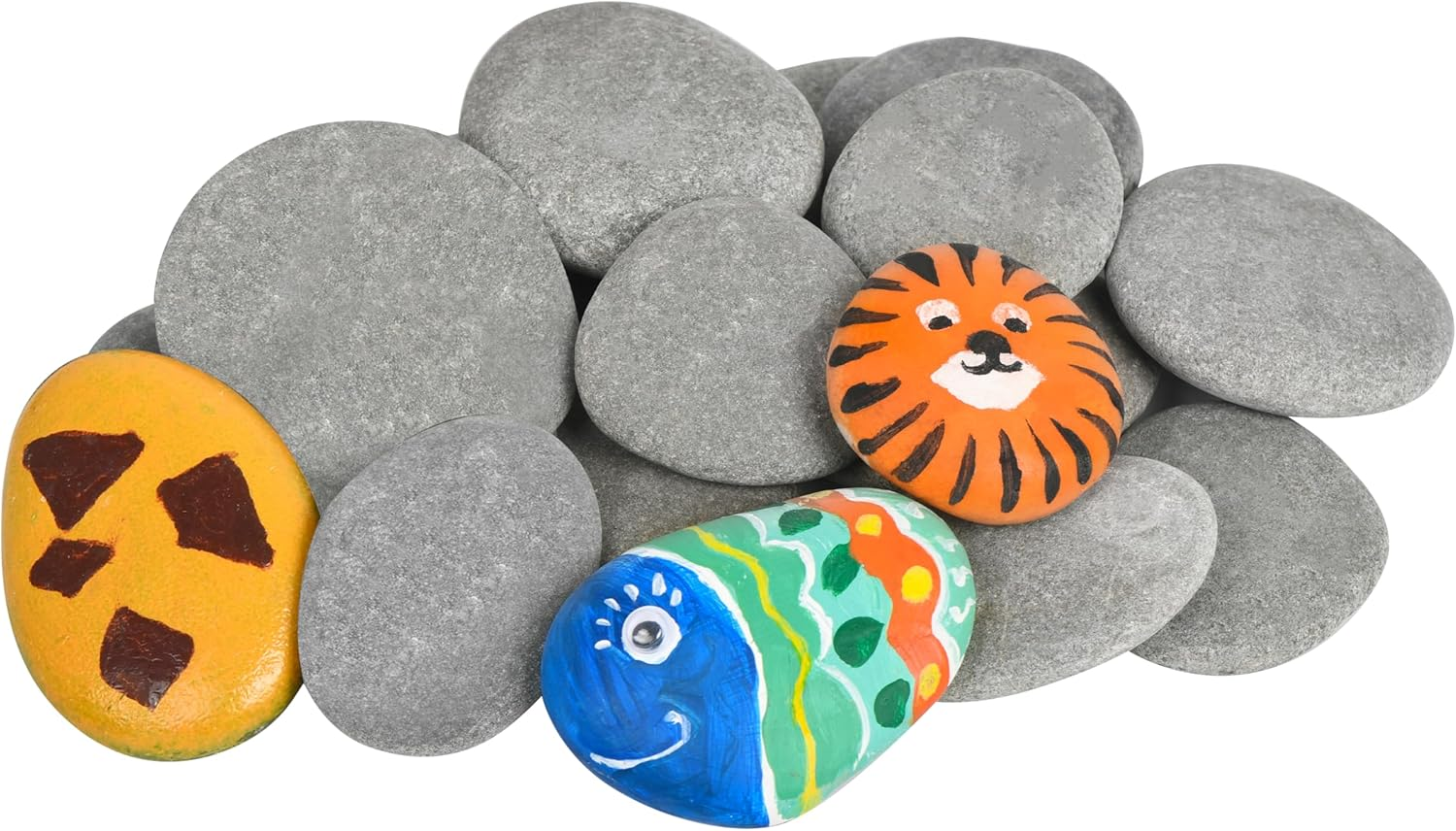 Simetufy 15 Pcs Rocks for Painting, River Rocks to Paint, 2