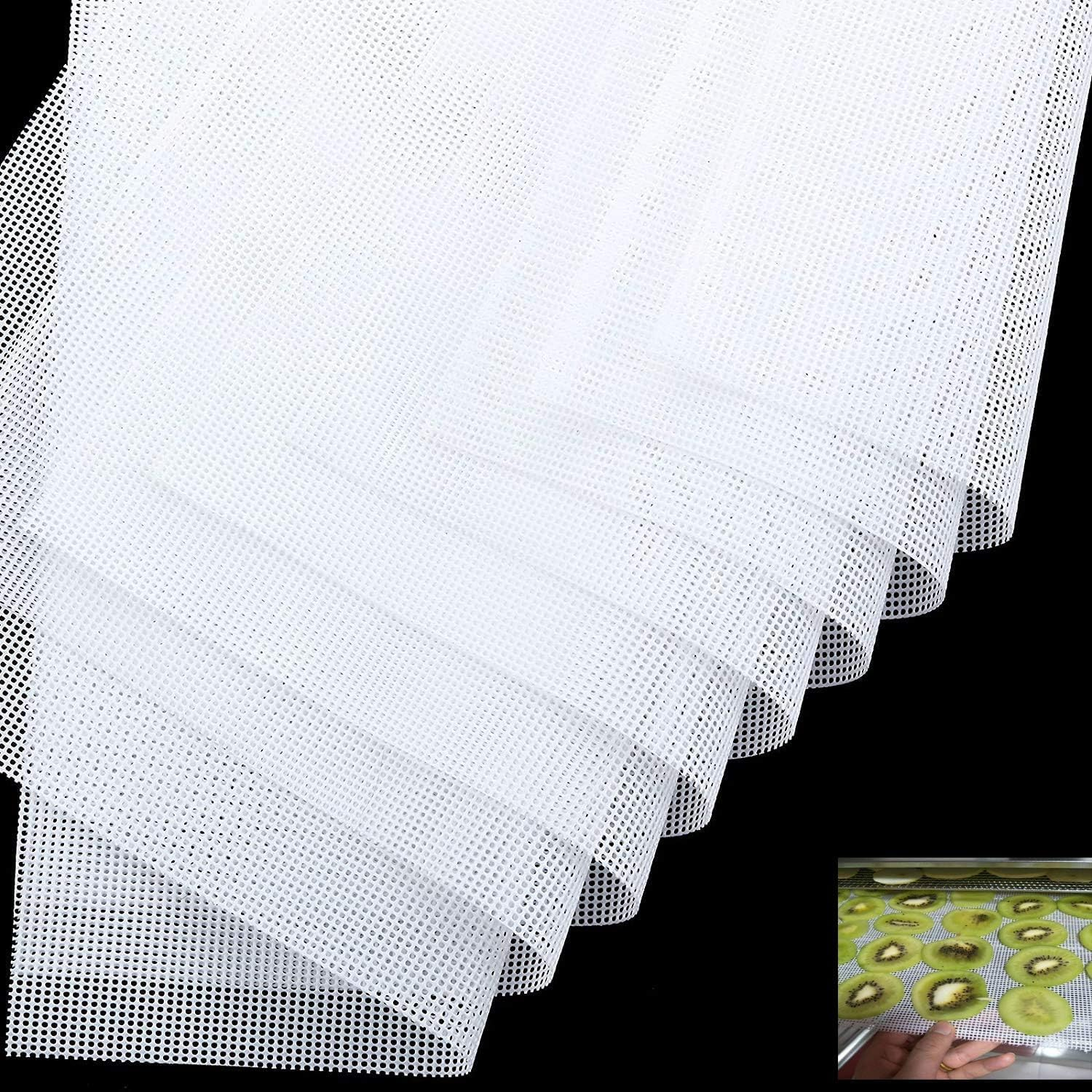 8 PCS Food Fruit Dryer,Pack of 8 Silicone Dehydrator Sheets for Food Fruit Dryer, Non Stick Food Dehydrator Sheets Baking Mats