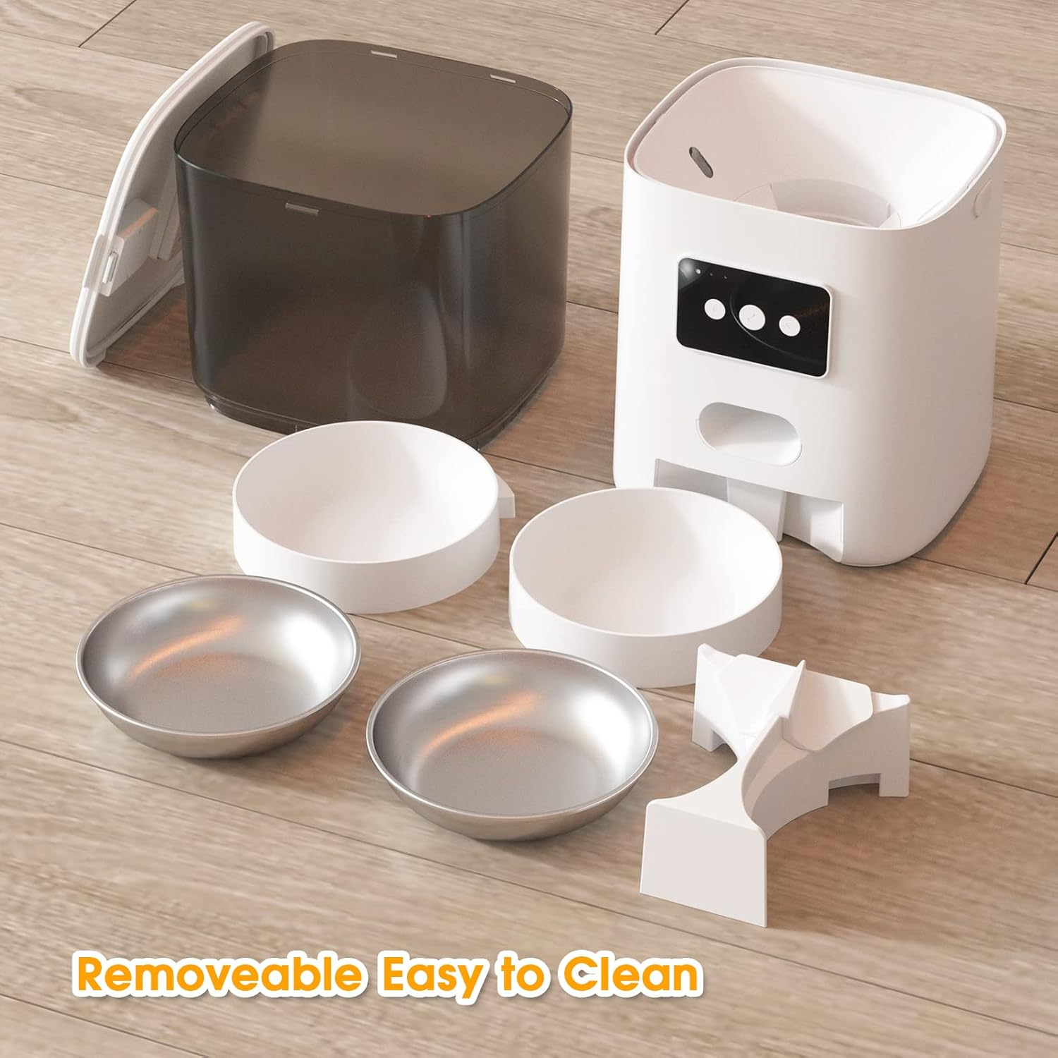 ADVWIN Pet Feeder Pro, WiFi Double Bowl 6L Automatic Cats Feeder with App Rem... - Picture 6 of 14