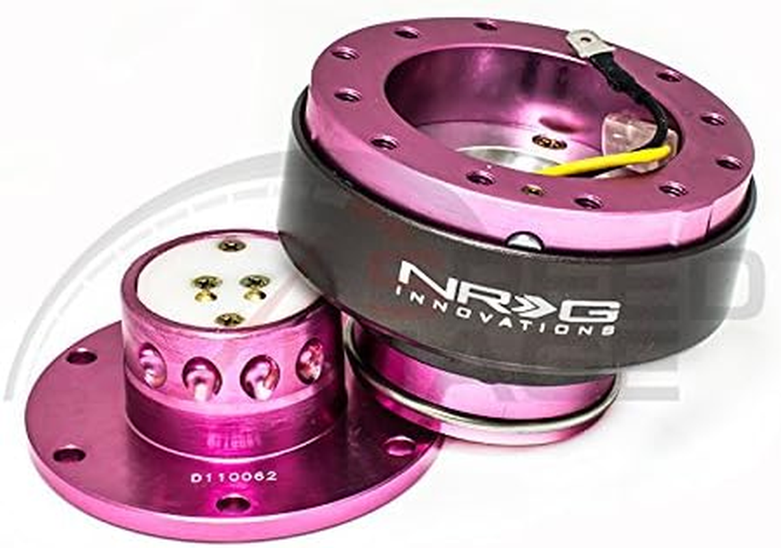 NRG Steering Wheel Quick Release Kit - Generation 2.0 - Pink with Titanium Ring SRK-200PK