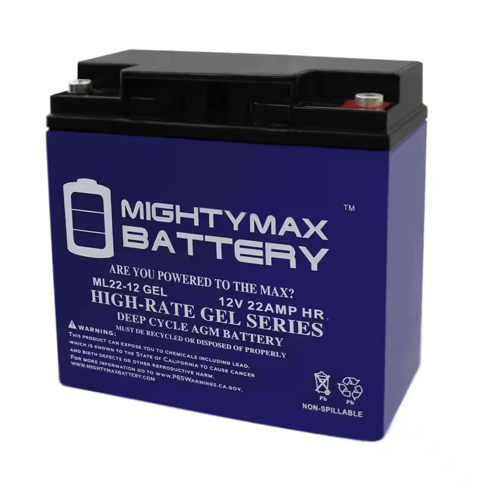 12-Volt 22AH GEL Replacement Battery for UB12220