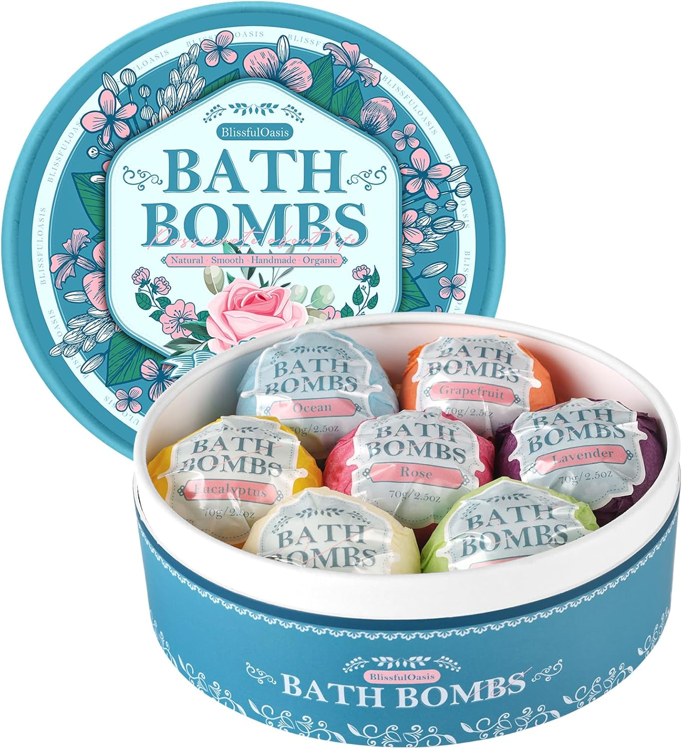 Mother'S Day Bath Bombs Set, 7 Packs Bubble Fizzies Relaxation with Shea Butter, Dry Skin Moisturize, Birthday, Idea for Women, Wife, Girlfriend