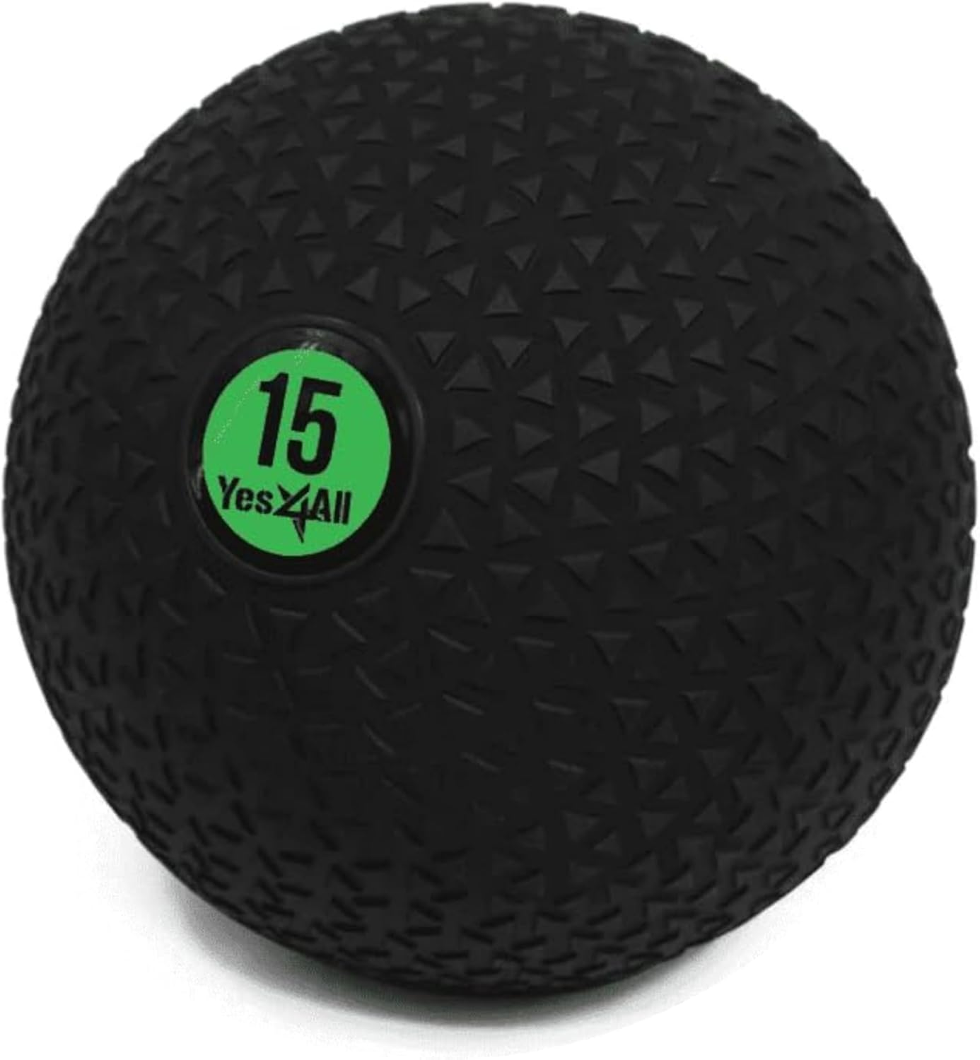 Slam Ball, No-Bounce Ball for Exercise, Cross Training and Core Strength Workout 15Lbs - Triangle Black