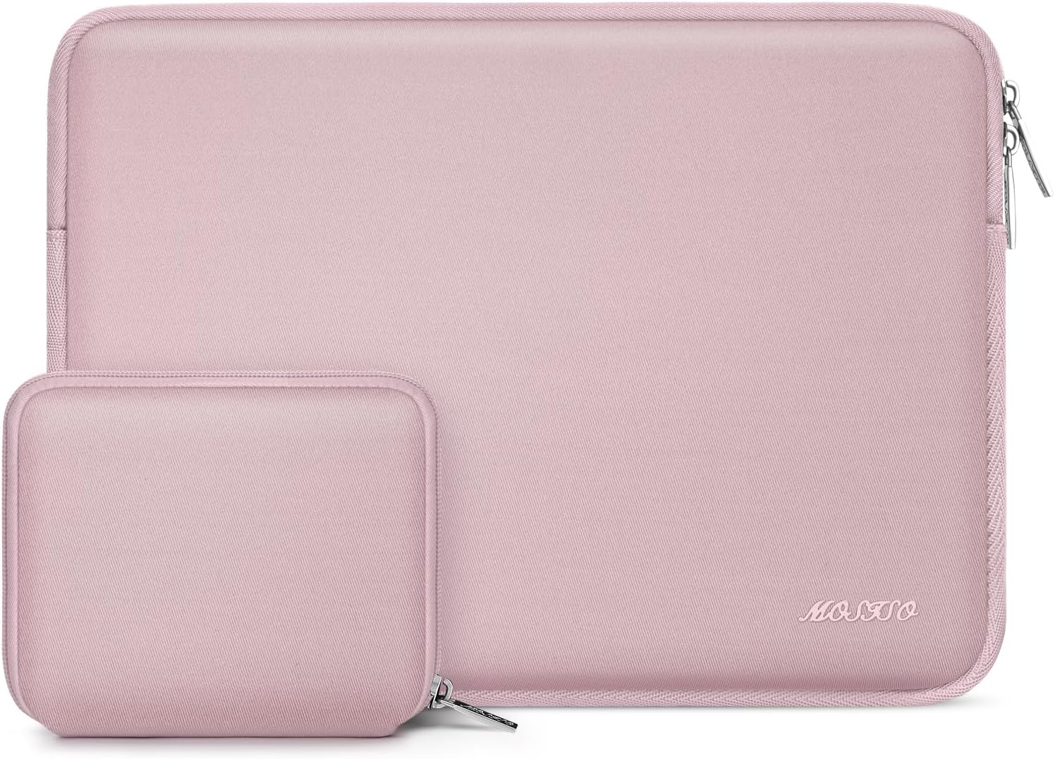 Laptop Case 15 inch, 15 inch Laptop Sleeve Bag Compatible with MacBook Air 15 M4 A3241 M3 A3114 M2 A2941 2025 2024 2023, Dell XPS 15, Neoprene Computer Sleeve Bag with Small Case, Baby Pink