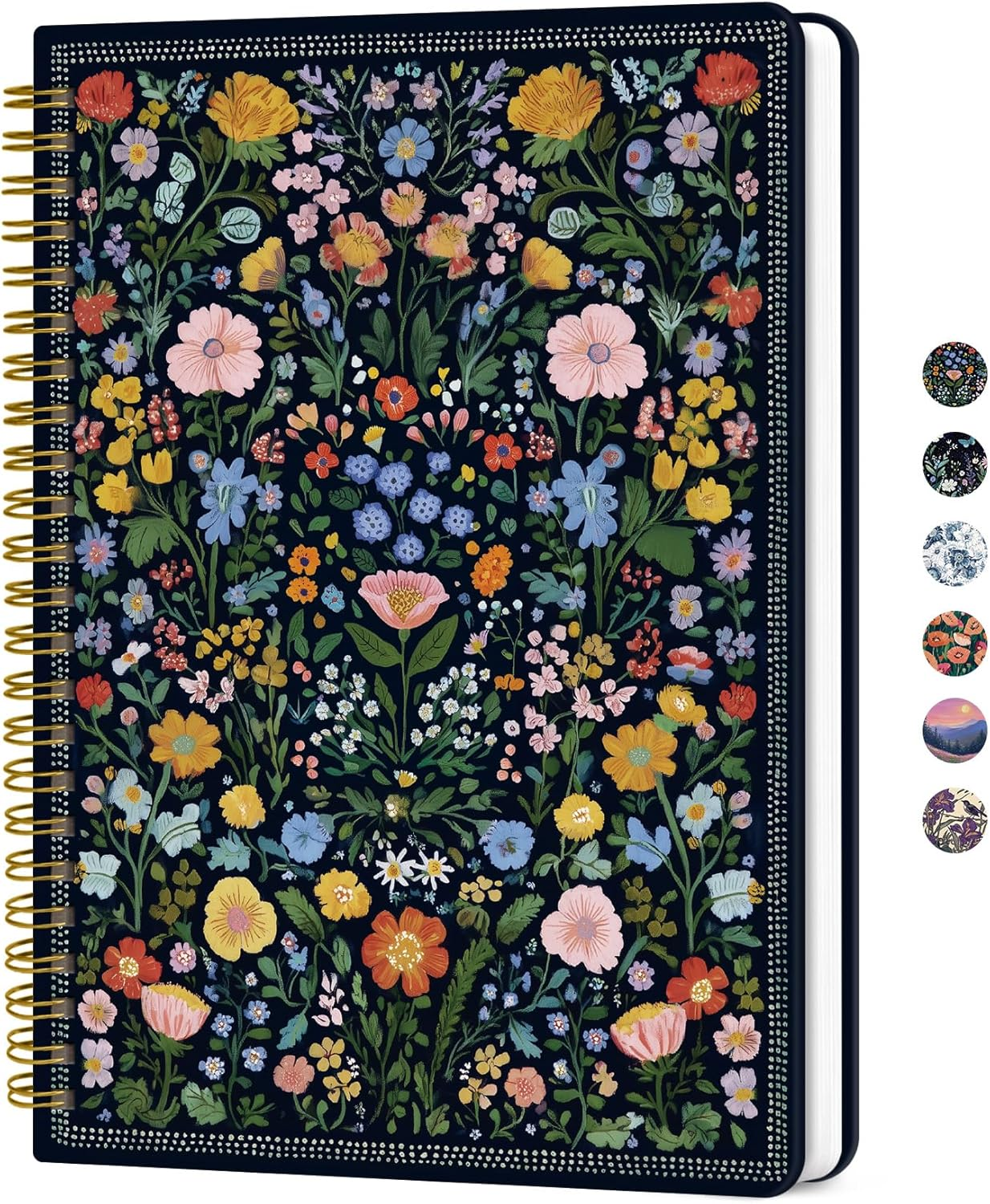 Lined Spiral Journal for Women, A5 Hardcover Pretty Notebook for Work & Note Taking, Aesthetic Cute Journal for Writing, 140 Pages, 6