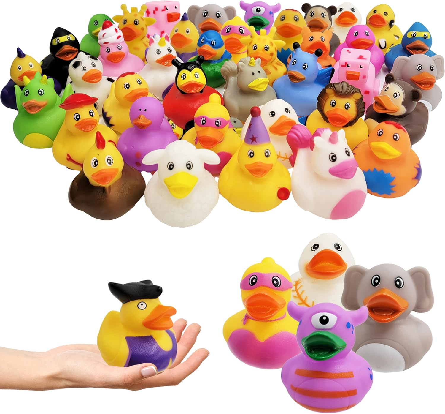 Assorted Rubber Ducks Toy Duckies Jeep Ducking Bath Toys in Bulk Choose Size