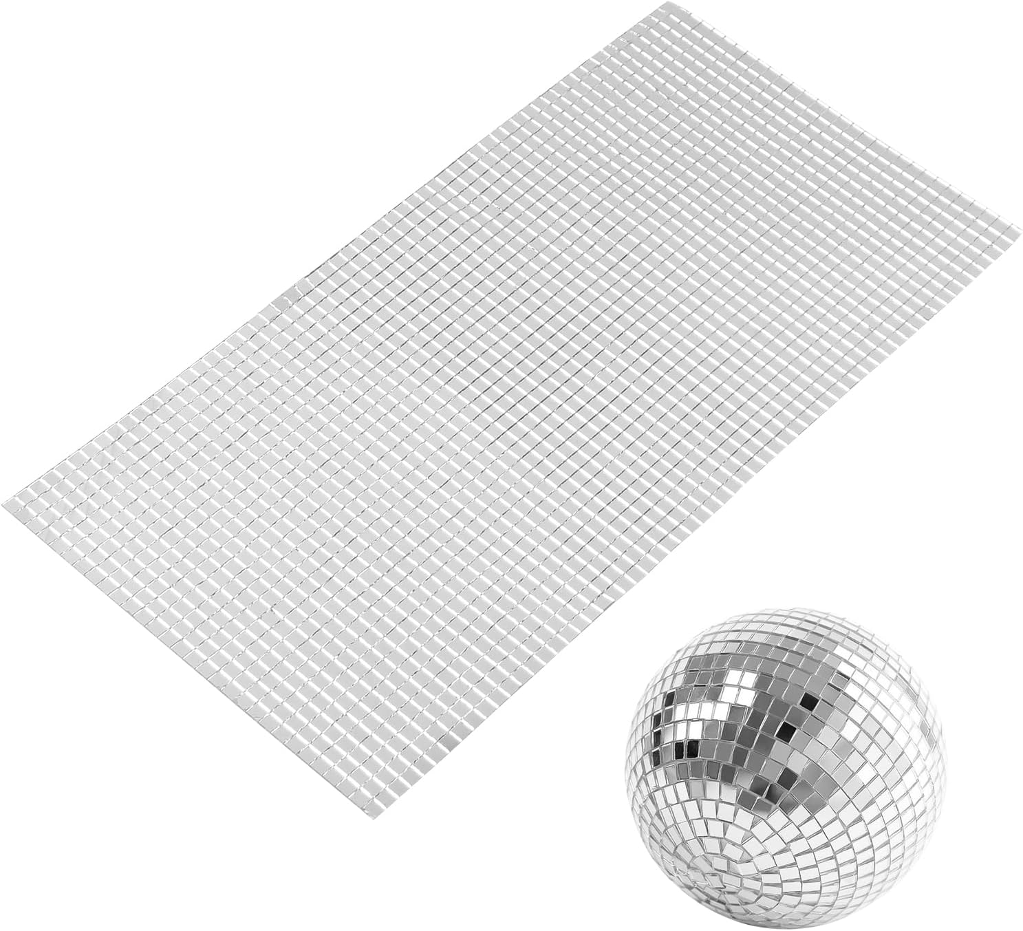 Silver Self Adhesive Mosaic Tiles, 5 x 5 mm Disco Mirror Tiles Mosaic Tiles She